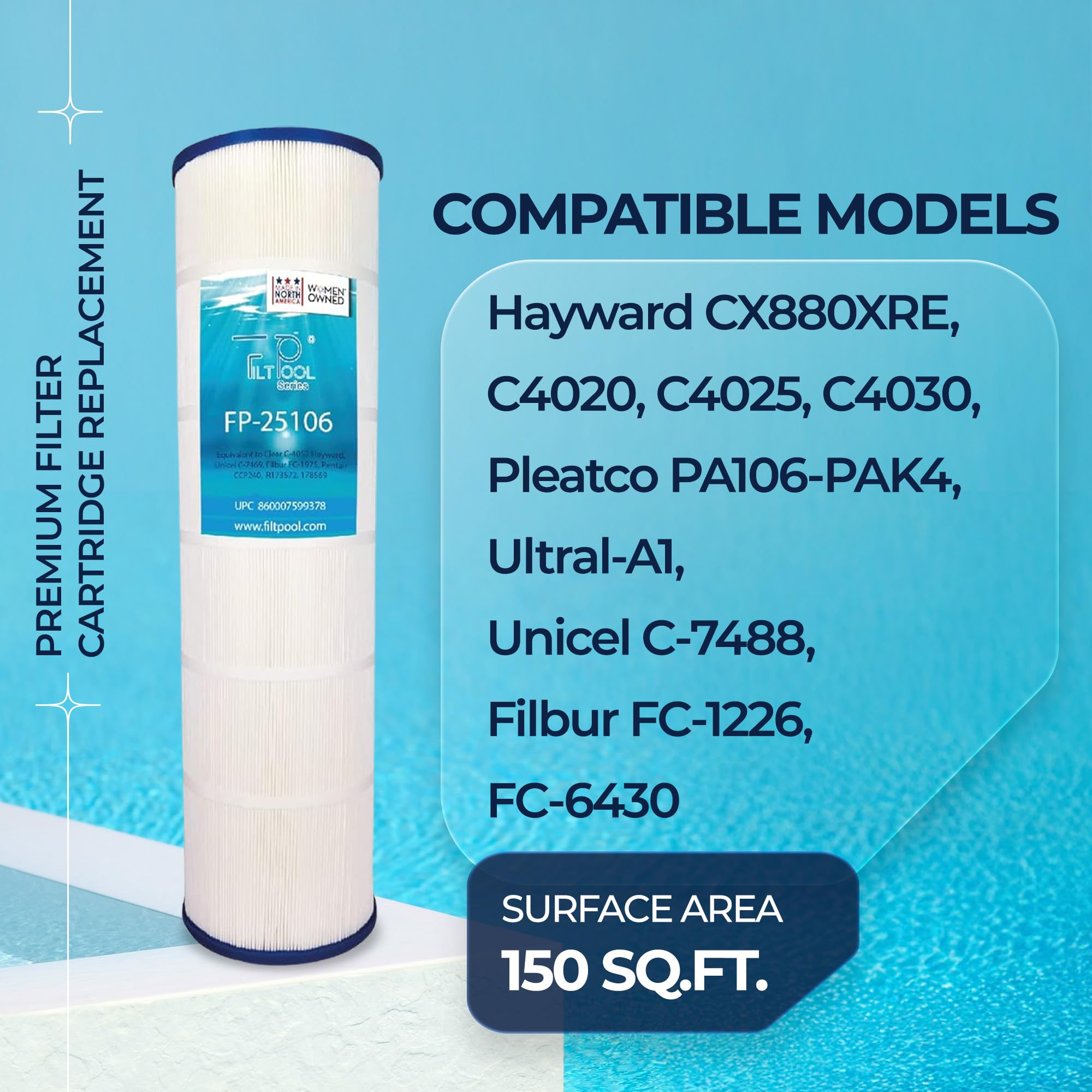 Poolfilter-Ersatz Für Hayward & Andere – 4 Stück, Je 106 M² Filterfläche