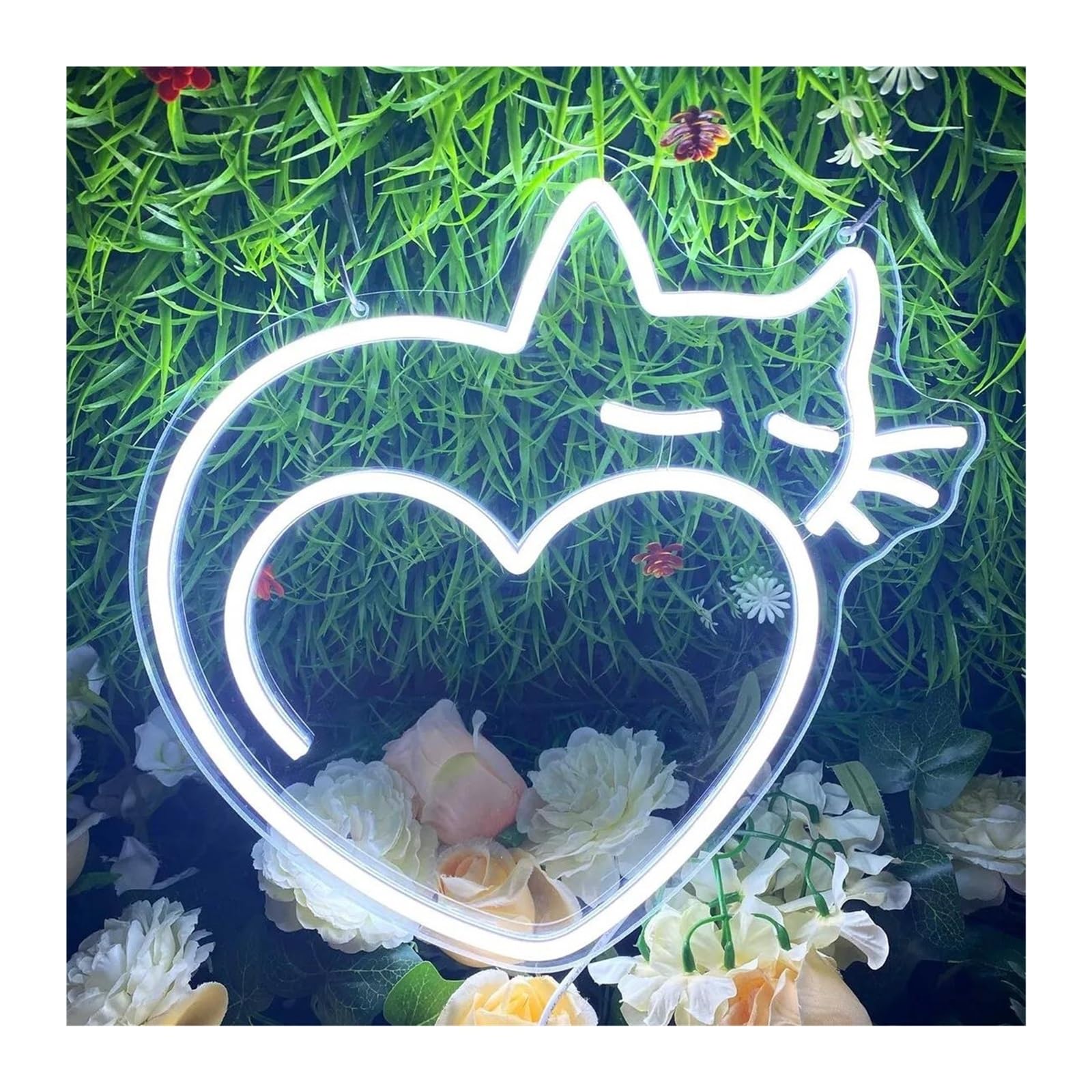 Décor Mural Lumière Enseigne Au Néon Chat, Alimentée Par USB, Décoration Murale Esthétique, Lampe Décorative Polyvalente Pour Chambre Mignonne, 35cm(B)