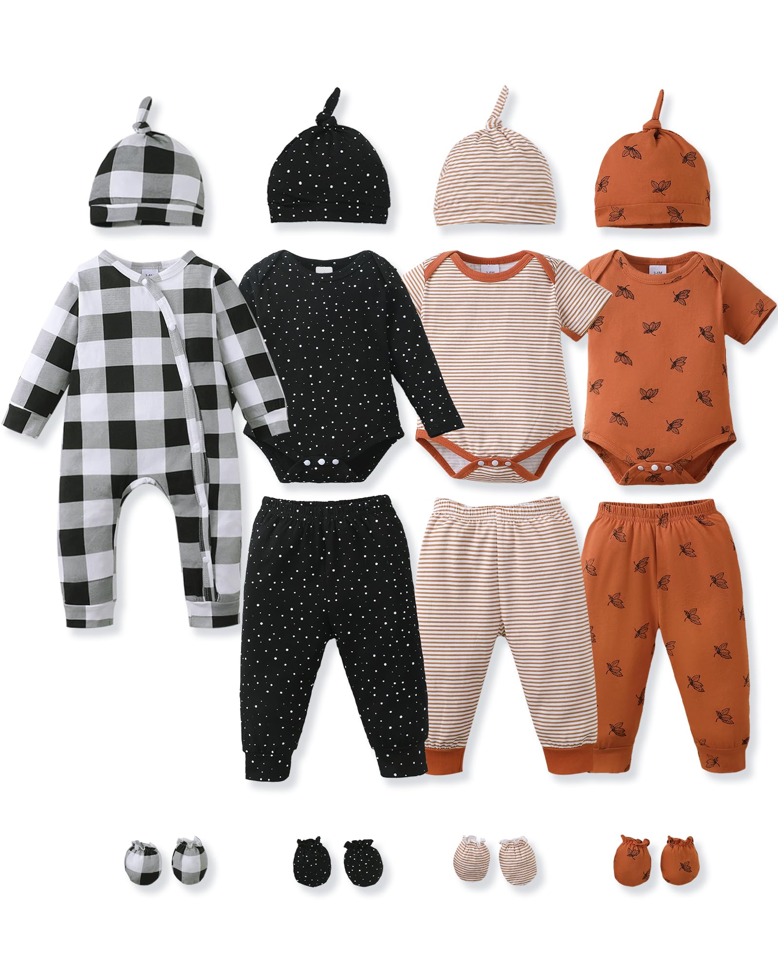NZRVAWS Preemie Newborn Baby Boy Clothes Infant Clothing Romper Pant Outfits Set Layette Essentials 19 Pieces 0 3 6 12 Months