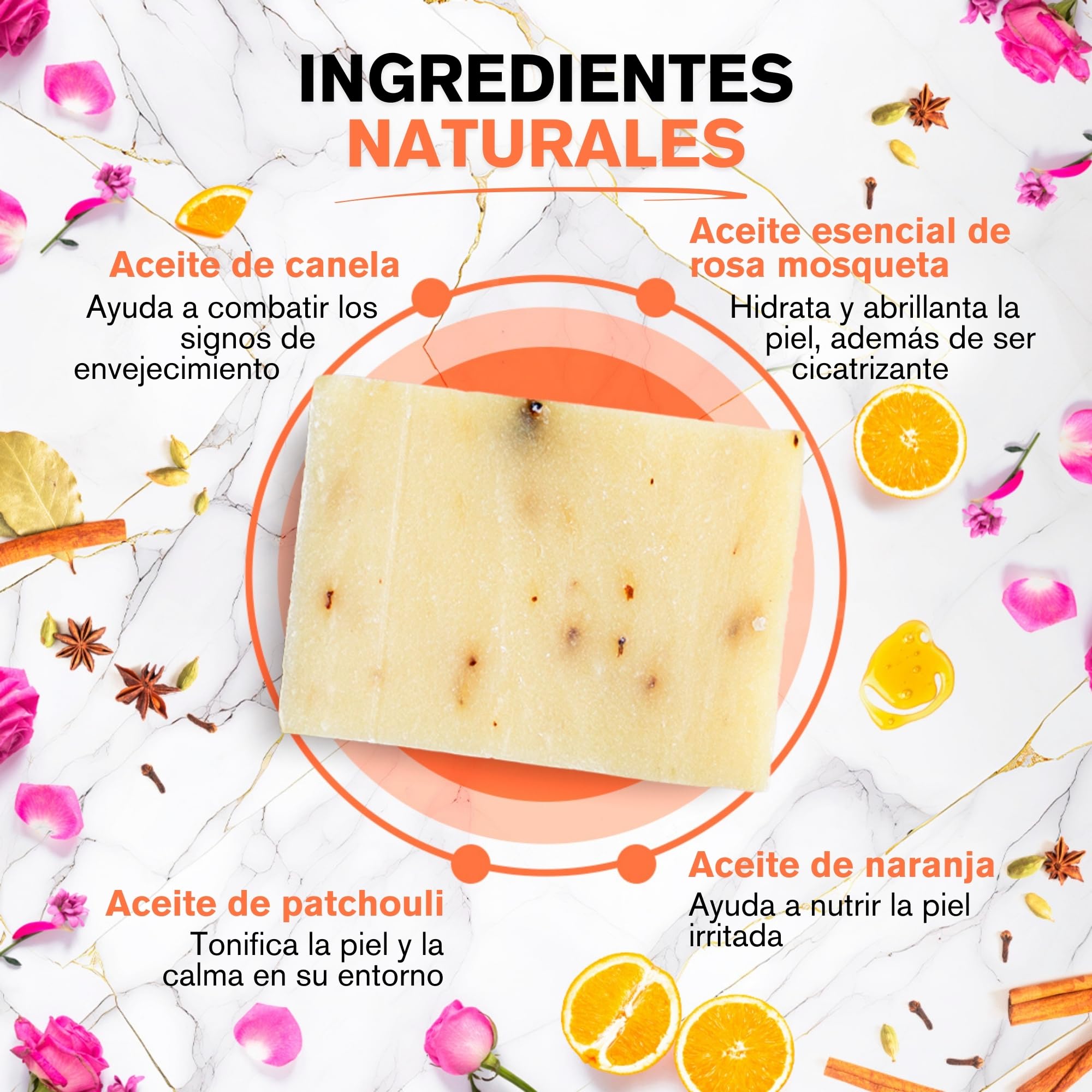 100% Natural Solid Soap for All Skin Types, 100 g (Paquete de 1) - Image 2