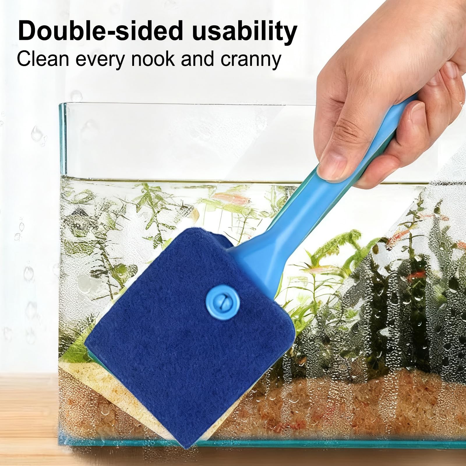 Aquarium Reinigungsset Aquarium Wasserwechsel Aquariumbodensauger AquariumSauger Handpumpe mit Reinigungs-Scheuerschwamm/-Bürste für AquariumWasserwechsel und Filter Sandreinigung