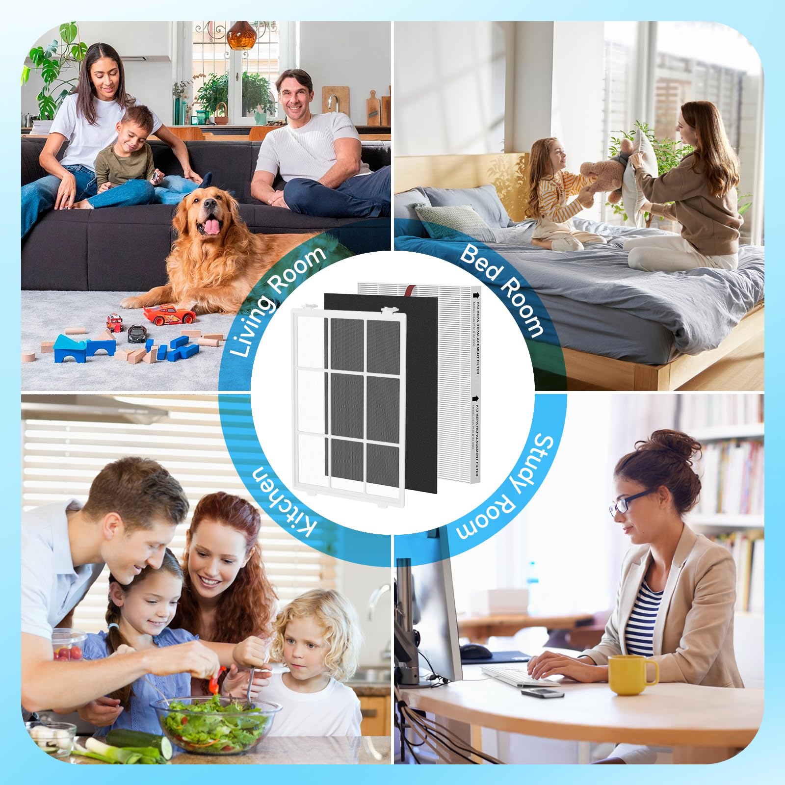 SAKEGDY Filtro de repuesto HEPA C545 S para purificador de aire Winix C545, B151, P150, 9300, parte 1712-0096-00 y 2522-0058-00, 2 prefiltros de malla fina lavables, 4 HEPA reales y 8 carbón activado