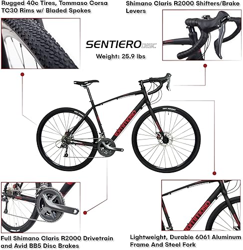 Miniatura 2 de Tommaso Sentiero Compact Grava bicicleta de carretera Wfrenos de disco
