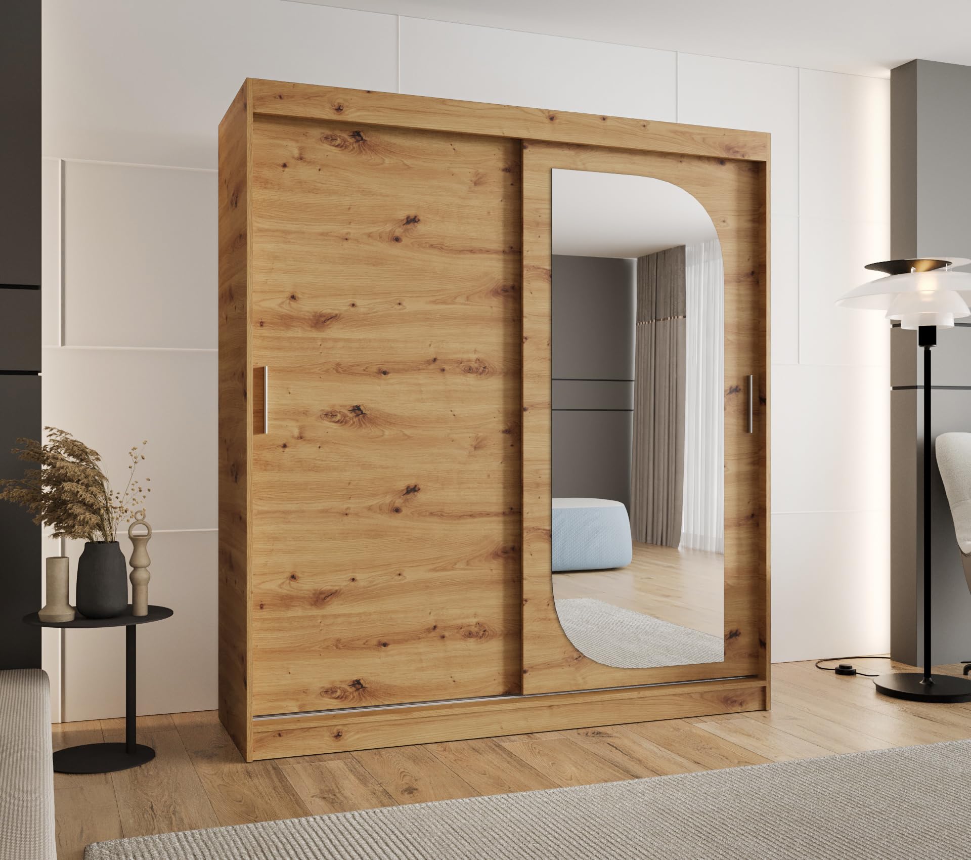 ABIKSMEBLE Armoire Porte coulissante Lucy - Armoire Chambre - Dressing Chambre Adulte - Penderie Vetement Dressing - Garde Robe - Placard Chambre - 2 Portes - Closet