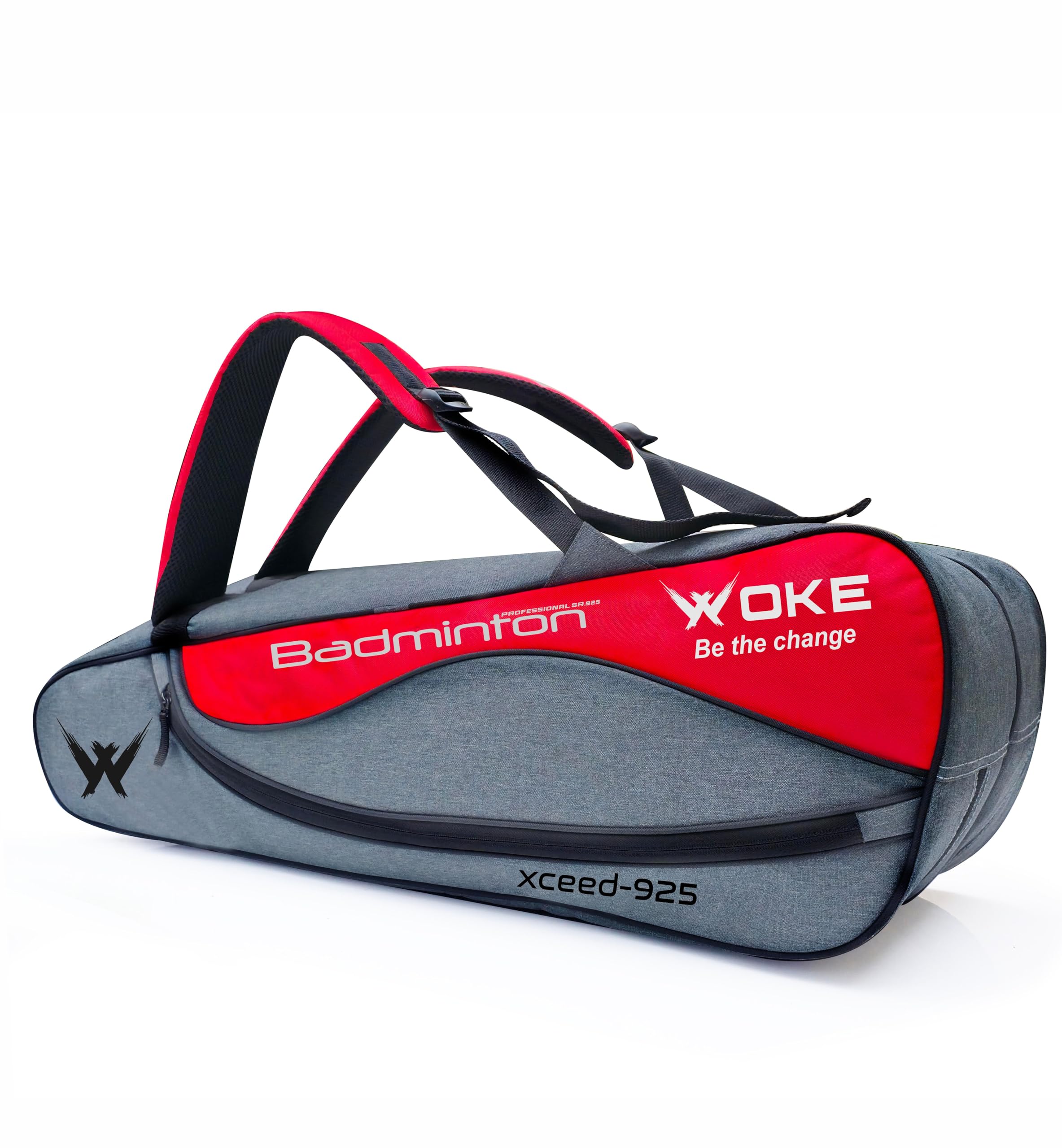 WOKE Exceed Badminton Kit Bag, Double Zipper, Spacious Badminton Equipment Bag, Adjustable Strap, Multiple Compartments (Exceed-925)