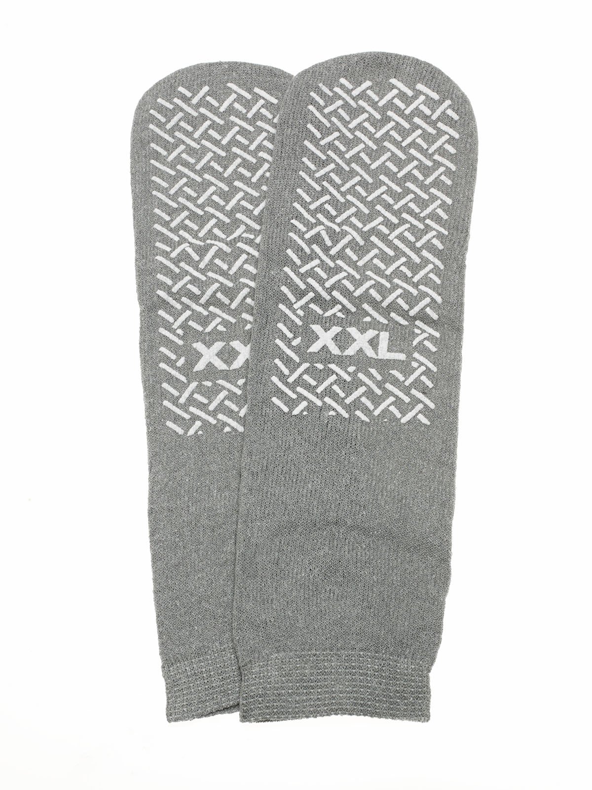Medline Safety Skids Slippers, Single-Tread, 2XL, Gray (Pack of 48)