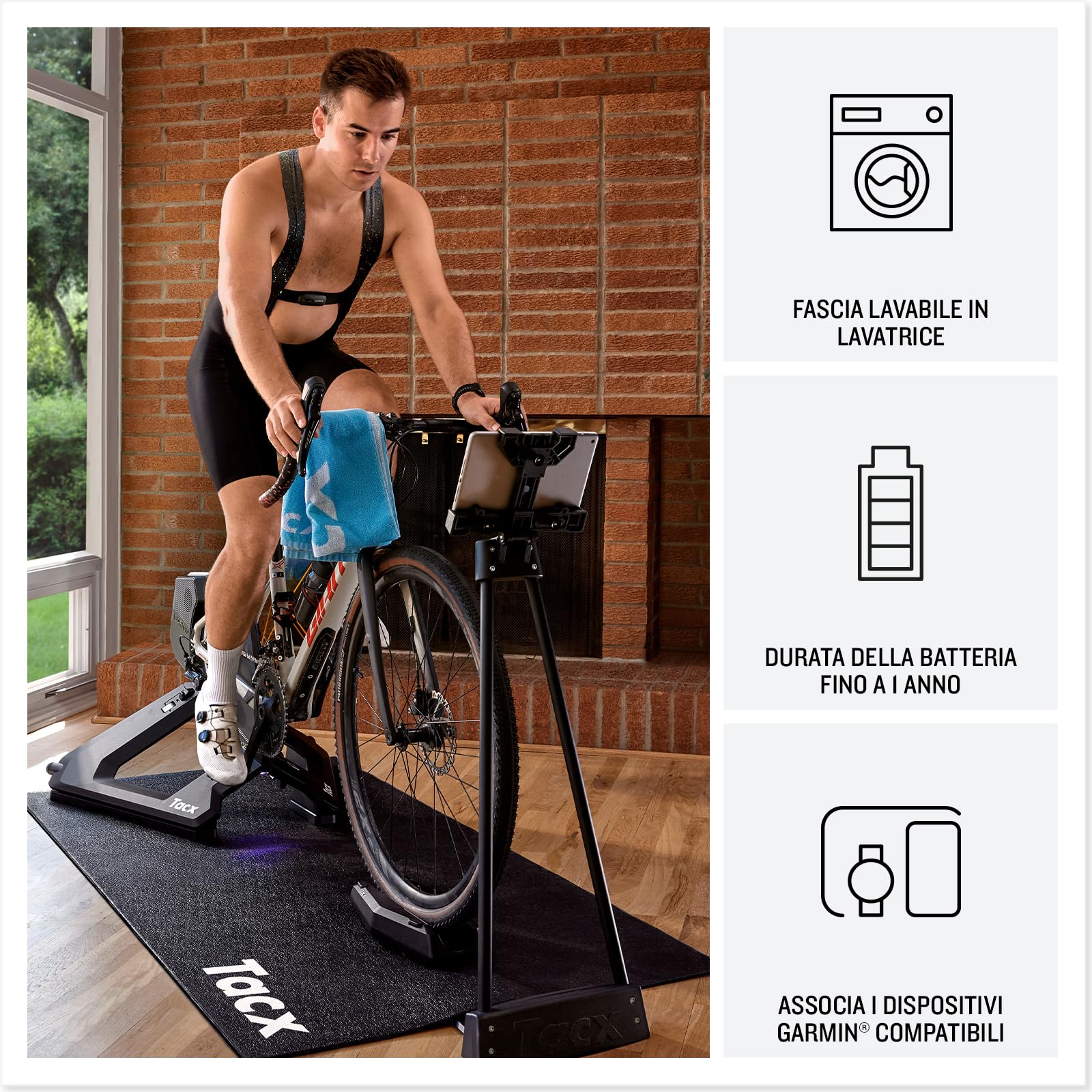 Garmin HRM-200 (M-XL), Fascia cardio, Bluetooth e ANT+, Multisport, HRV, Impermeabile 3 ATM, Lavabile in lavatrice, Autonomia fino a 1 anno