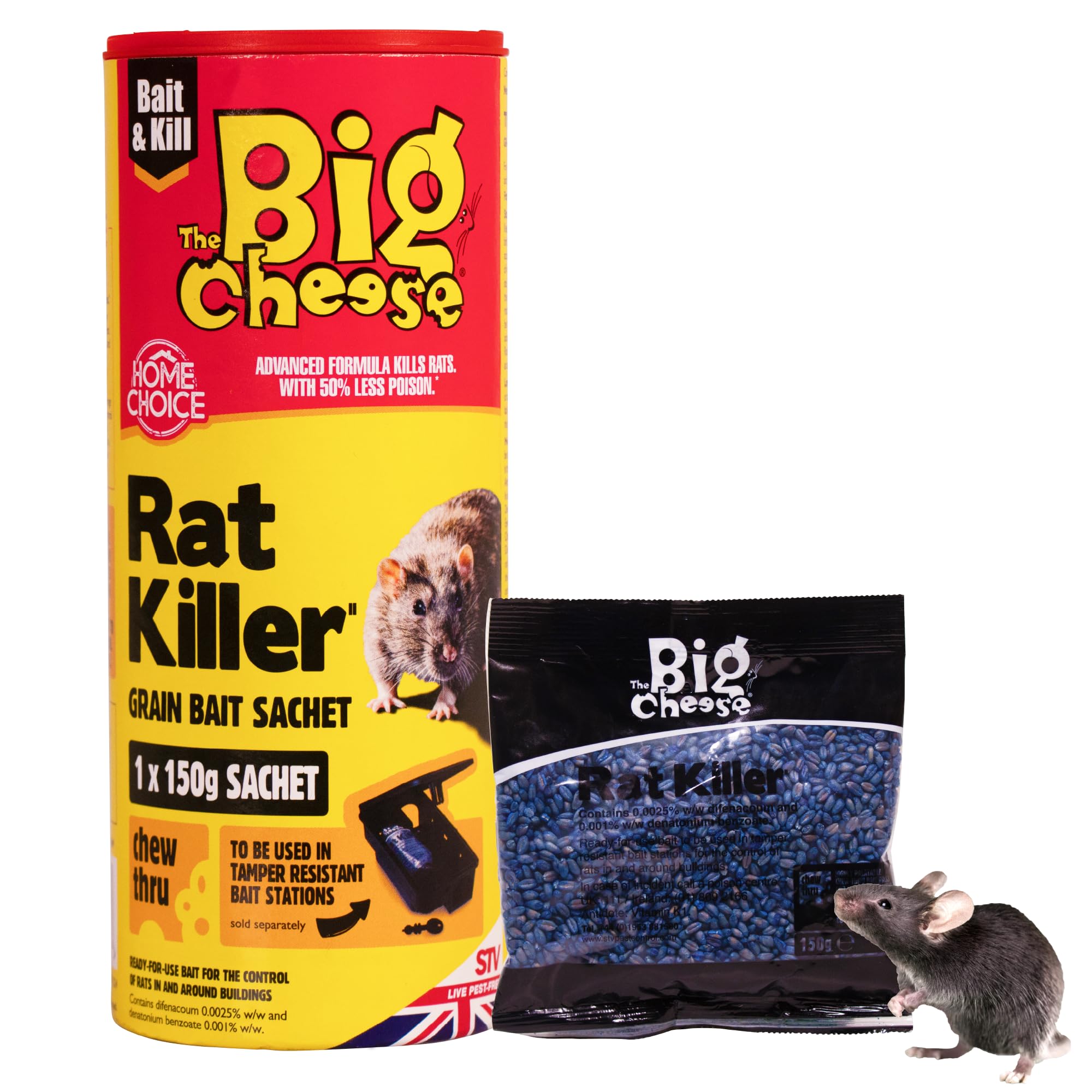 STV Rat & Mouse Killer Grain Bait Sachet - 25g x 6