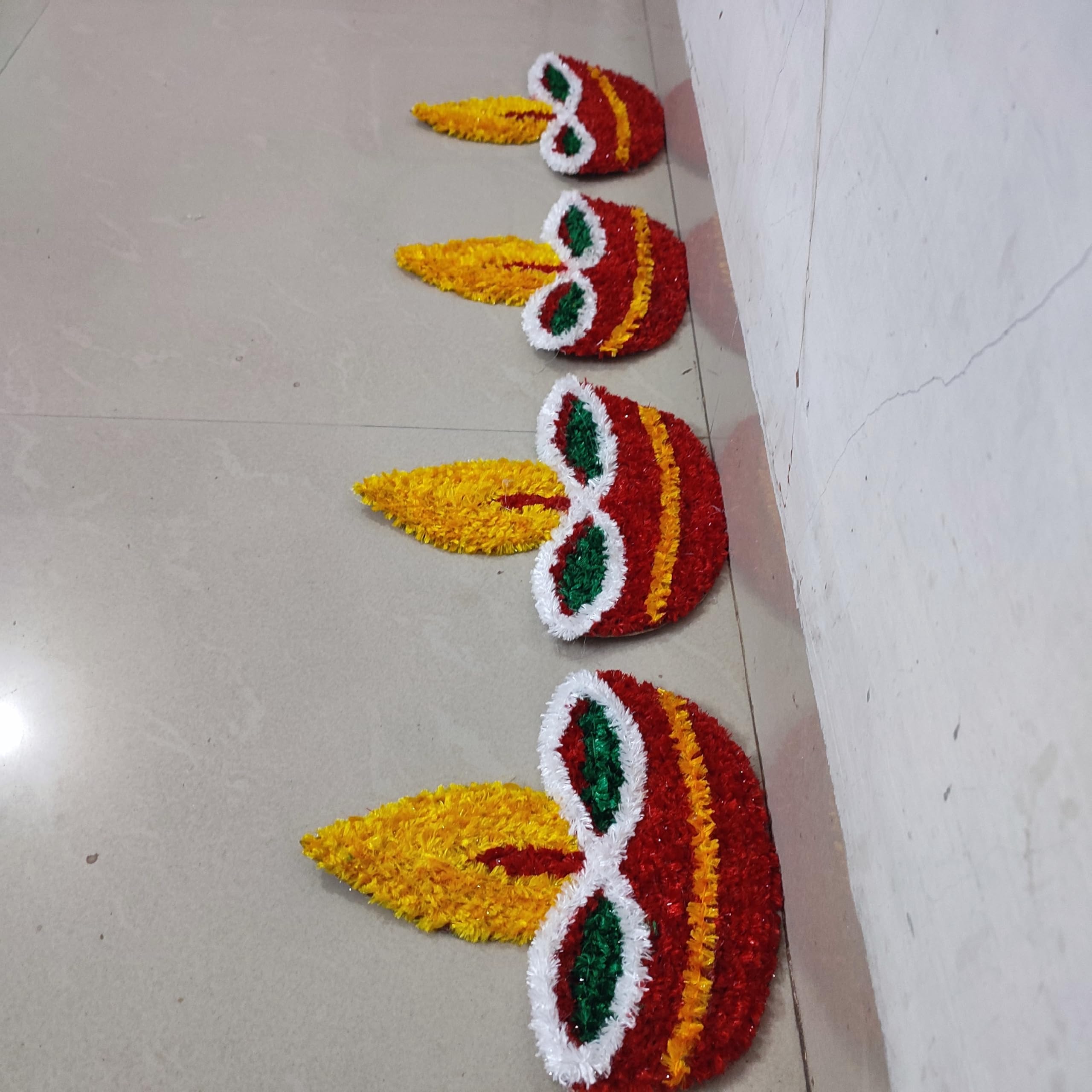 Diya Rangoli Mat (Set of 4)-image-20
