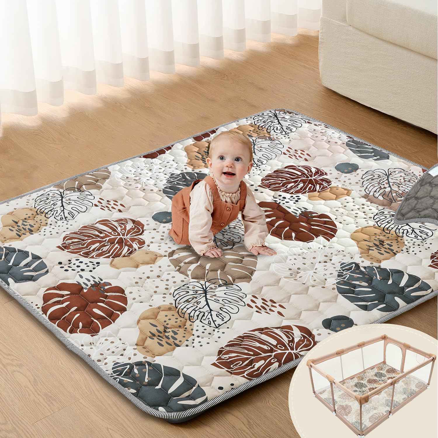 Ladanas® OPVOUWBARE Baby Speelmat DUBBELZIJDIG Speelkleed Incl Opbergtas Extra Dik 180x200x1 5cm Foam Mat Prins Prinses