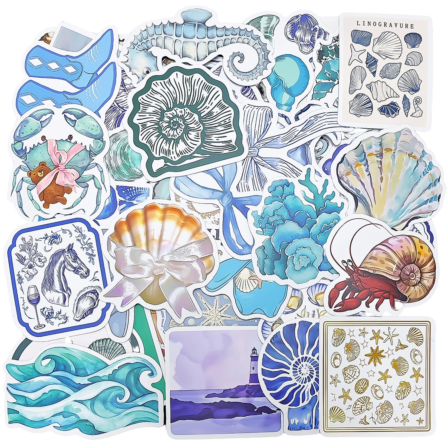 RNSKFG 2 Sets Of Decorative Stickers, Blue Coast Kids Stickers, Creative Stickers, Used To Decorate Water Bottles, Suitcases, Scrapbooks, Etc.