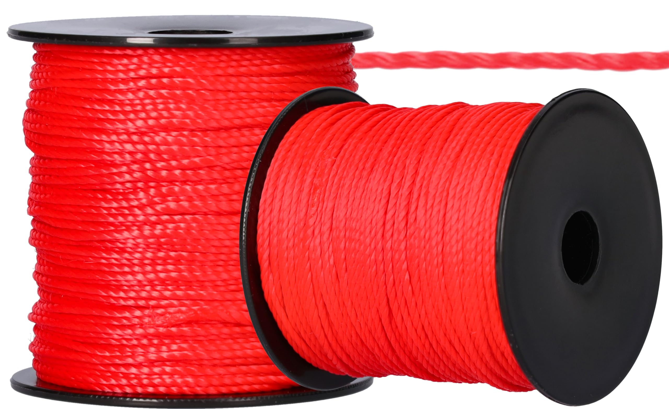 ToolSpace Maurerschnur Bauschnur - 100m x 1.6 mm - Rot - Polypropylen-Seide - Richtschnur - Lotschnur - Stärke Pflasterschnur - langlebig & reißfest - Maurerschnur für Wasserwaage