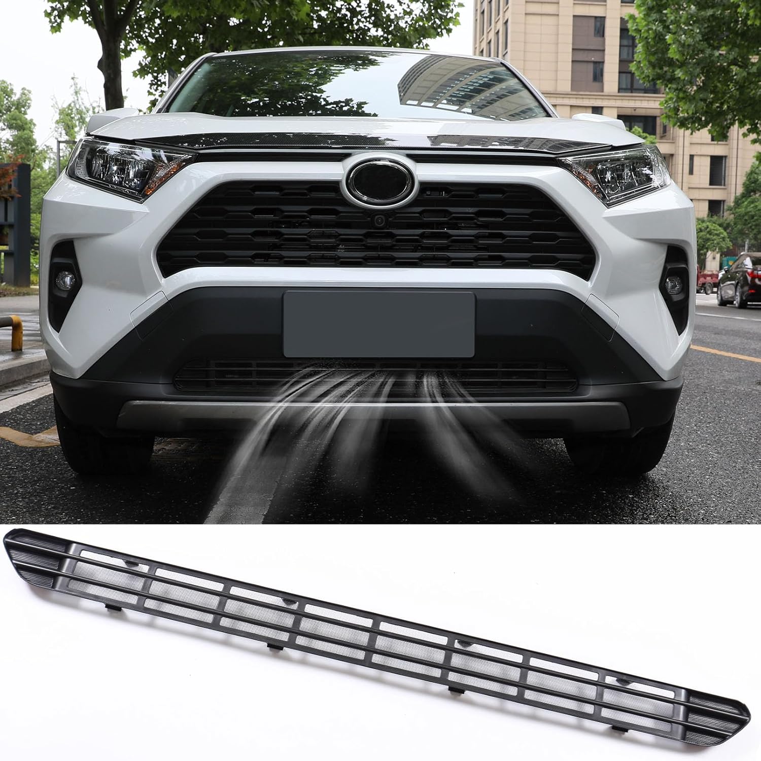 Front Grill Mesh Insert Fit for Toyota RAV4 2019-2025 Accessories, Non- Adventure and TRD Off-Road Models, Air Vent Cover Guard Grille Guard Protector for 2020 2021 2022 2023 2024 RAV 4