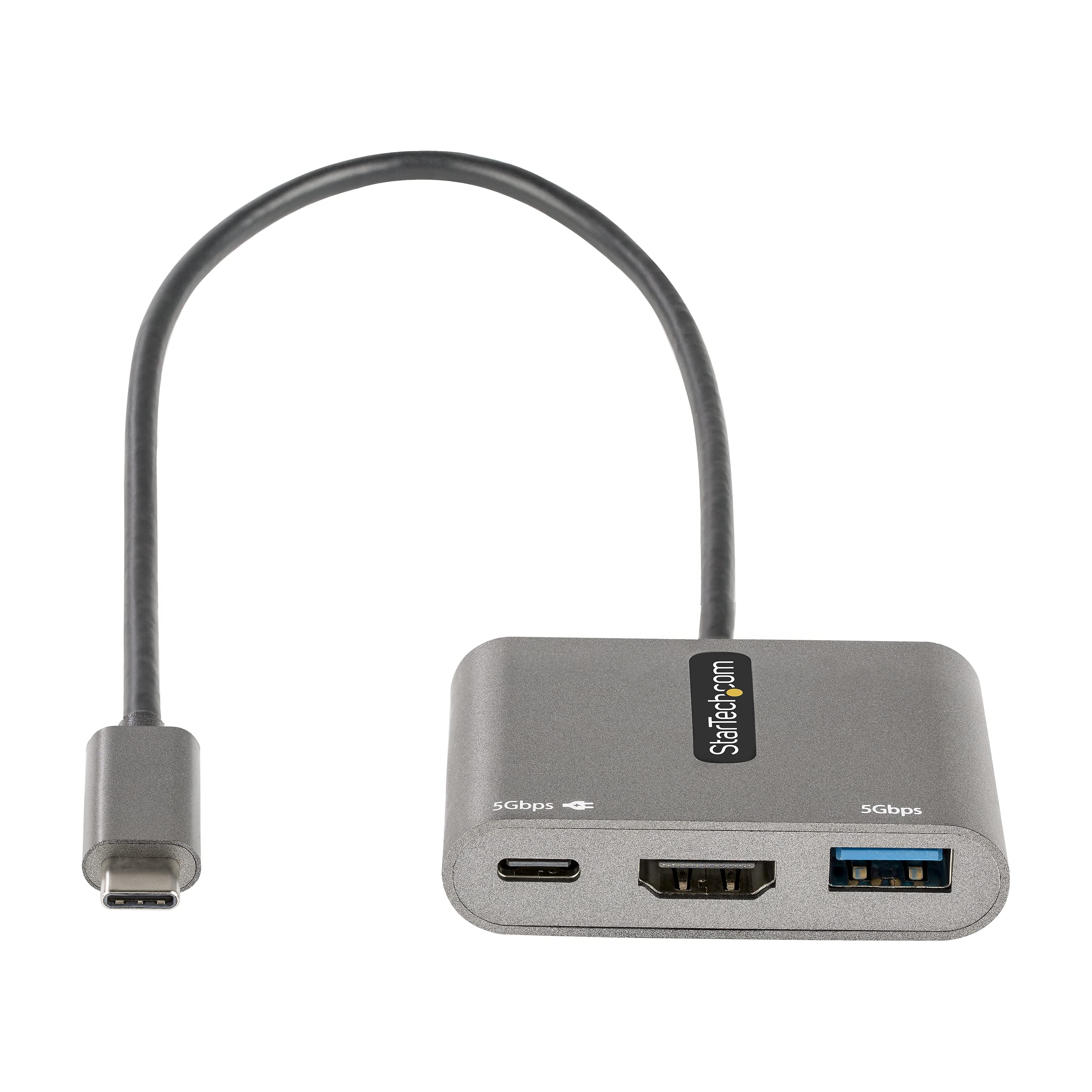 StarTech Dock da Viaggio USB-C 3-in-1 HDMI 4K, 100W PD, Hub 5Gbps, DP Alt