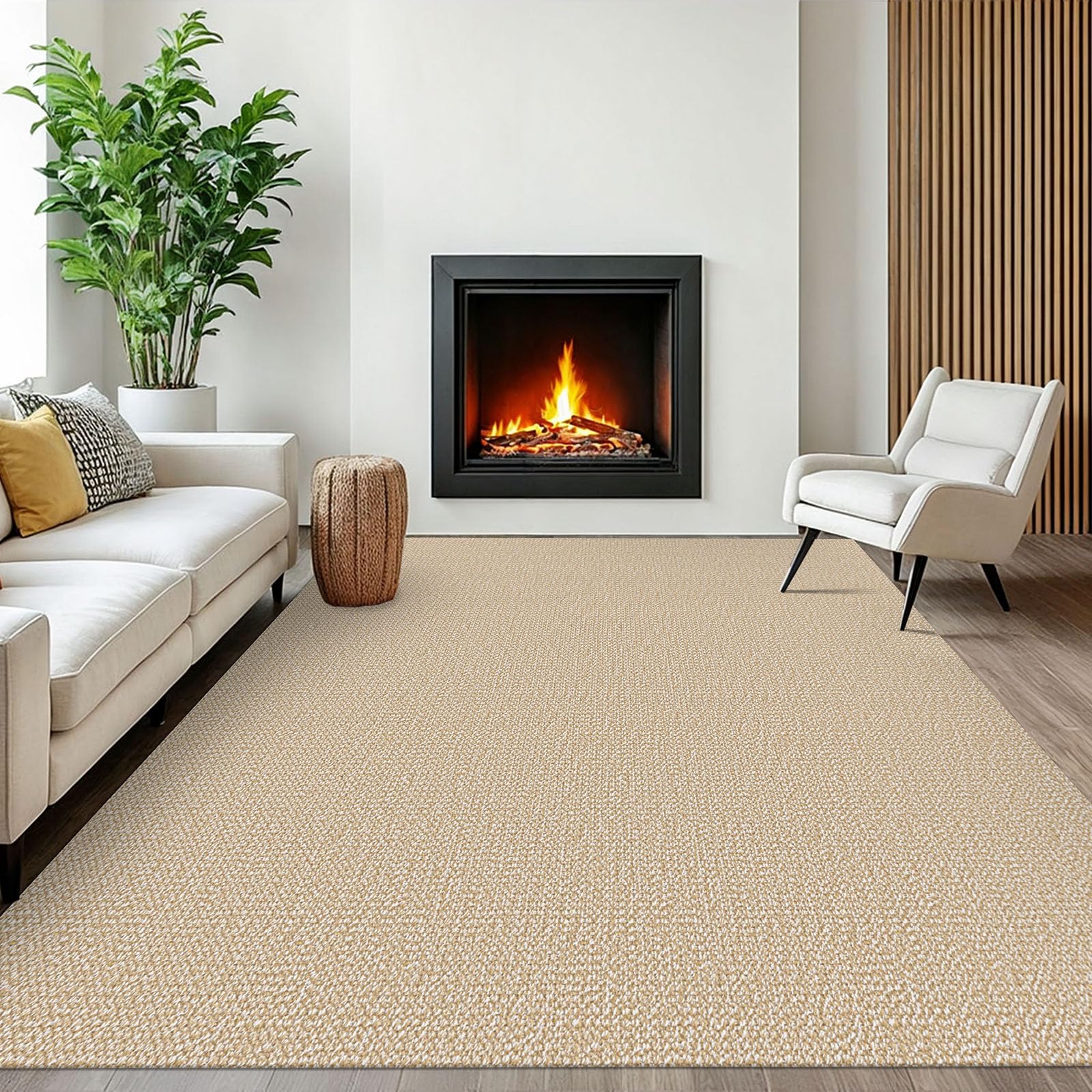 EARTHALL Washable Area Rugs 6x9 Ft Non Slip Living Room Rugs Cotton Dining Room Rug Braided Bedroom Rugs Indoor Outdoor Floor Carpet for Living Room,