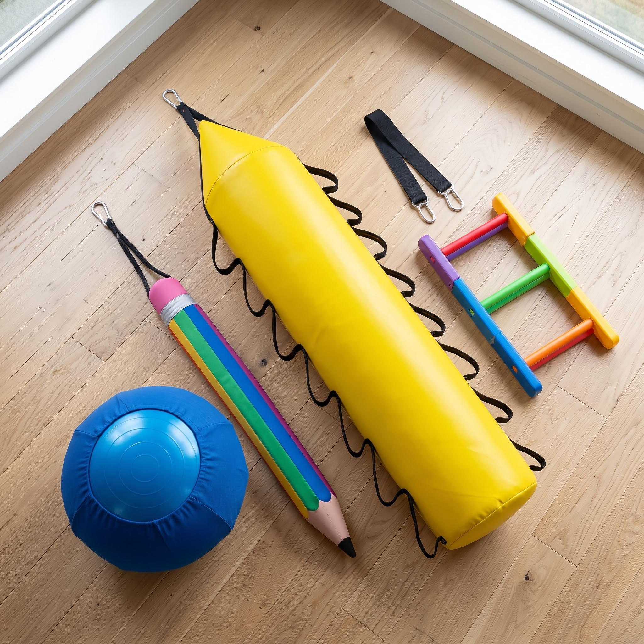 Columpio para niños pequeños, Entrenamiento sensorial para integración, Columpios Infantiles Exterior, Gris Claro, Columpio de Hombre Volador