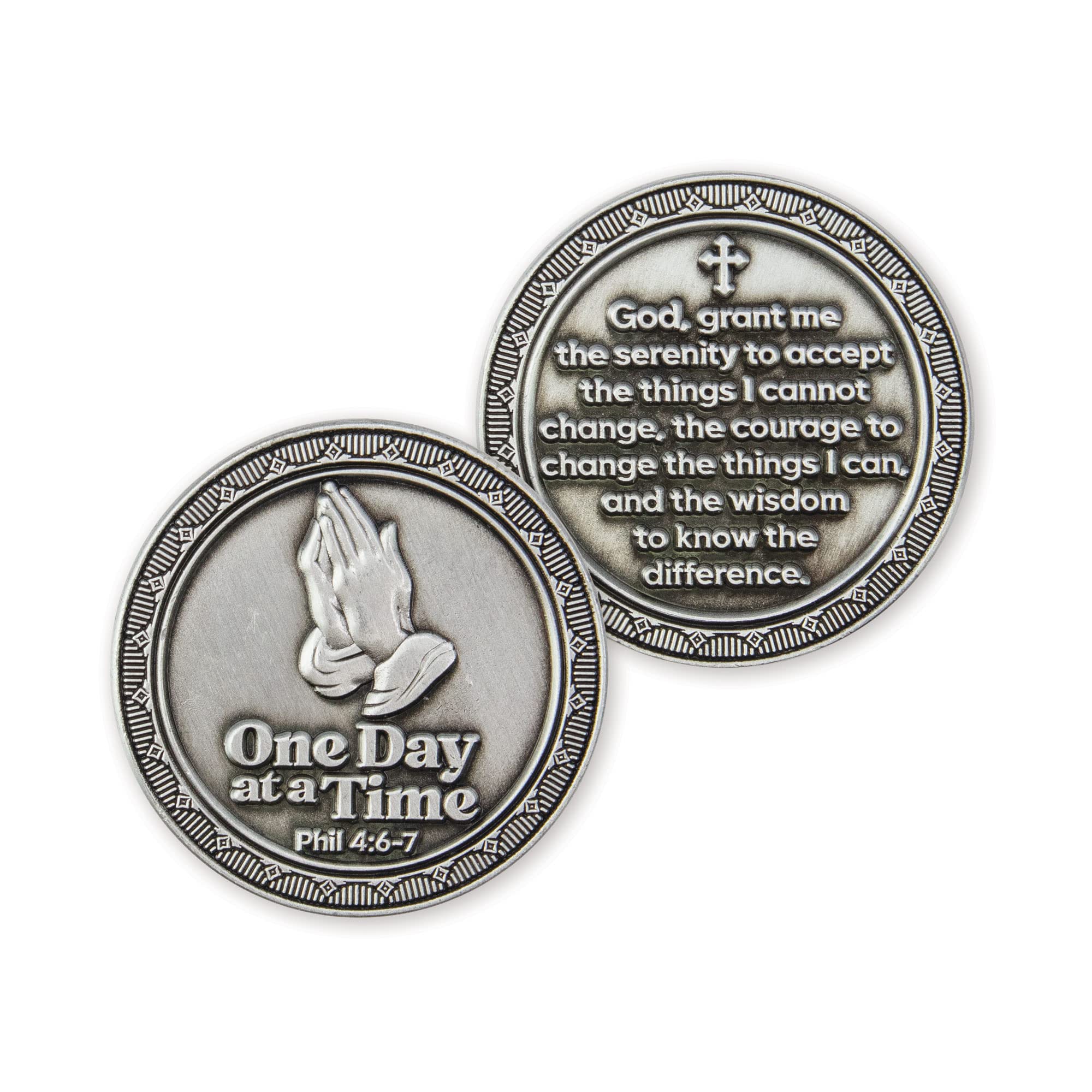 Serenity Prayer Love Expression Coin, Appreciation Gifts for Police, Military & Law Enforcement, Keepsake Pocket Token of Prayer & Divine Protection for Men & Women, EDC Coin