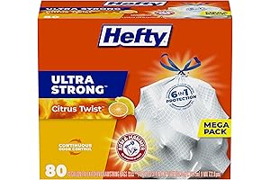 Hefty Ultra Strong Tall Kitchen Trash Bags, 13 Gallon Citrus Twist Scent: Prime Pantry Essential