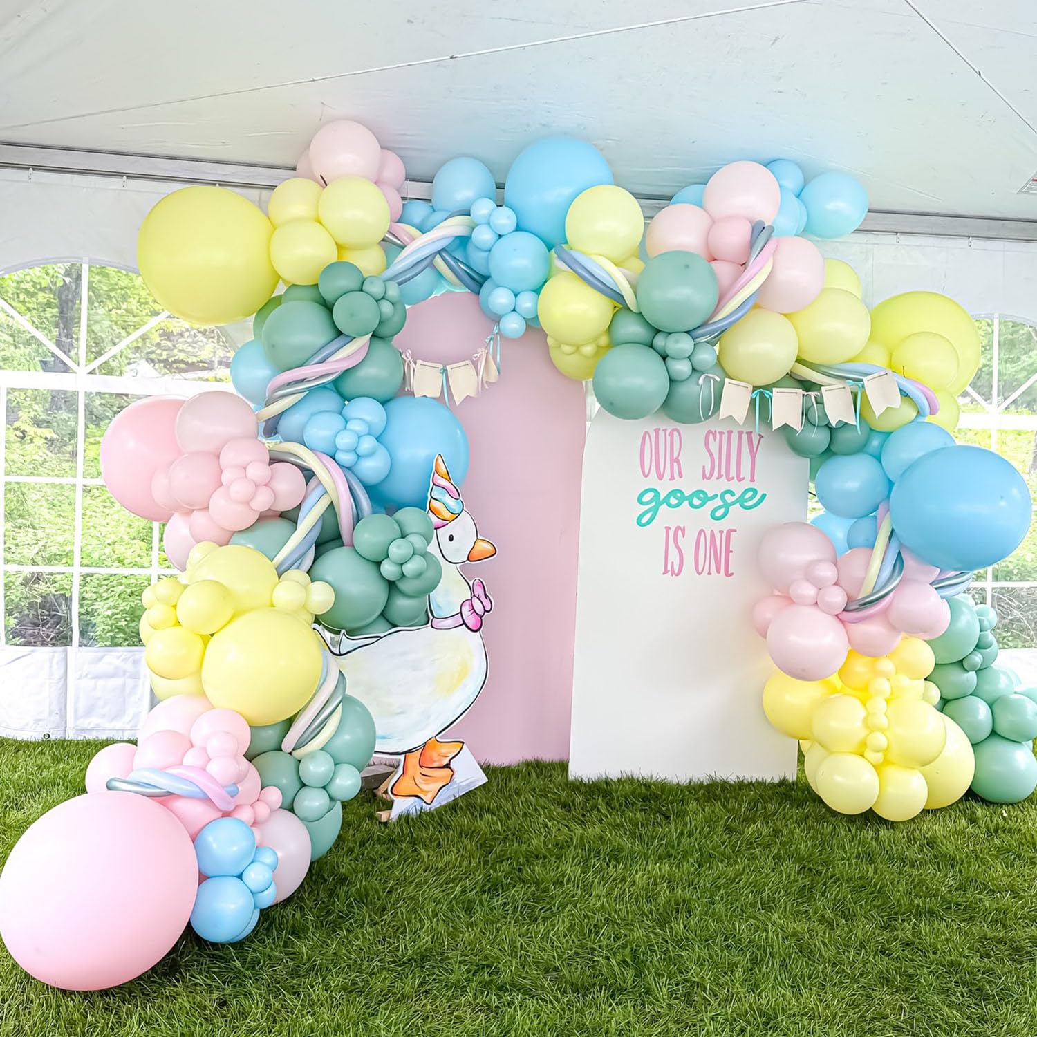 Zestaw girlandy balonowej, 150 szt., mglisty, zielony, niebieski, zmierzch, różowy, pastelowy, żółty, balony na baby shower, urodziny, ślub, ujawnienie płci, kwiaty, wiosenne dekoracje na przyjęcie