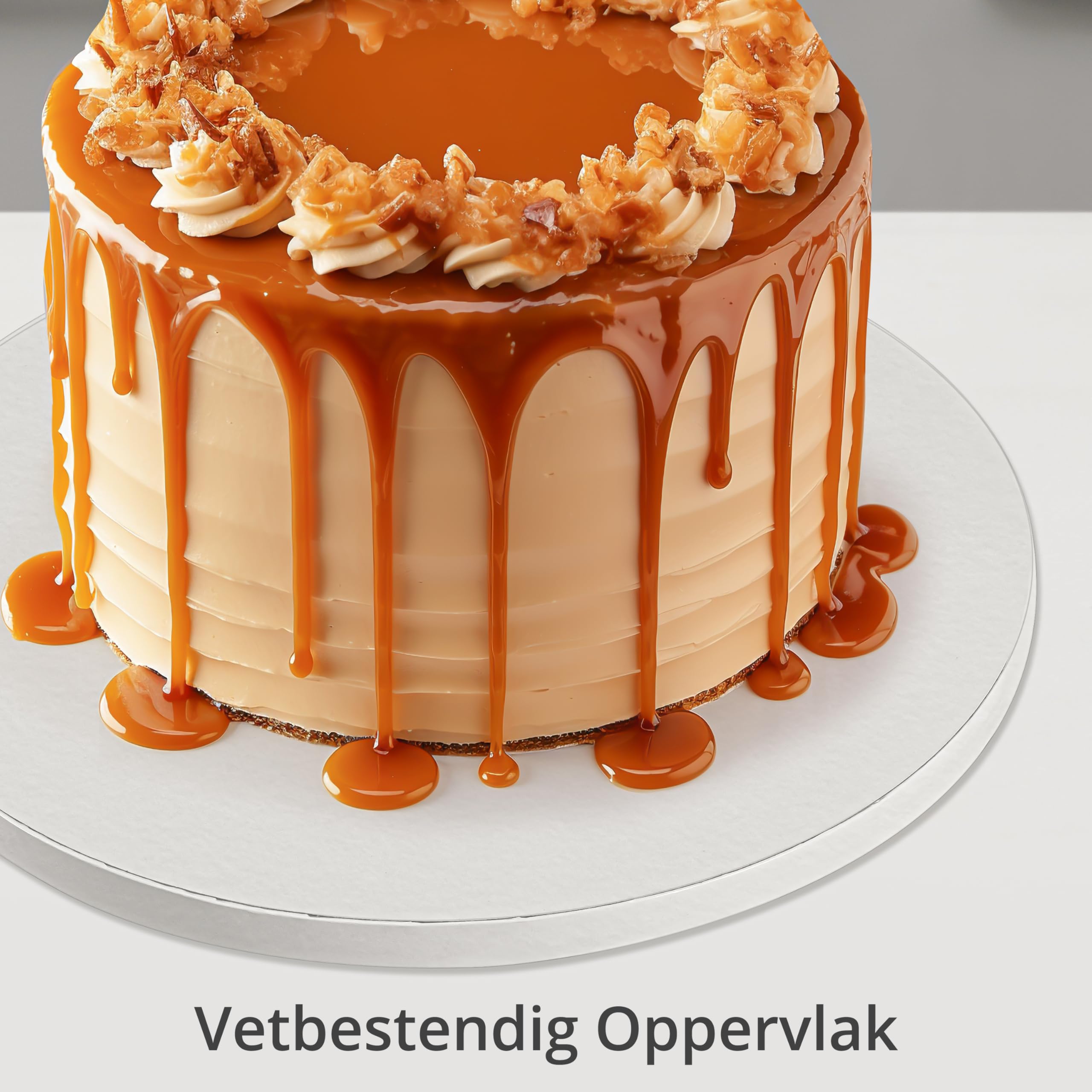 Sottotorta Decora Ø22cm - Cartone Impermeabile Per Torte A Piani, 3mm Di Spessore - Foto 5