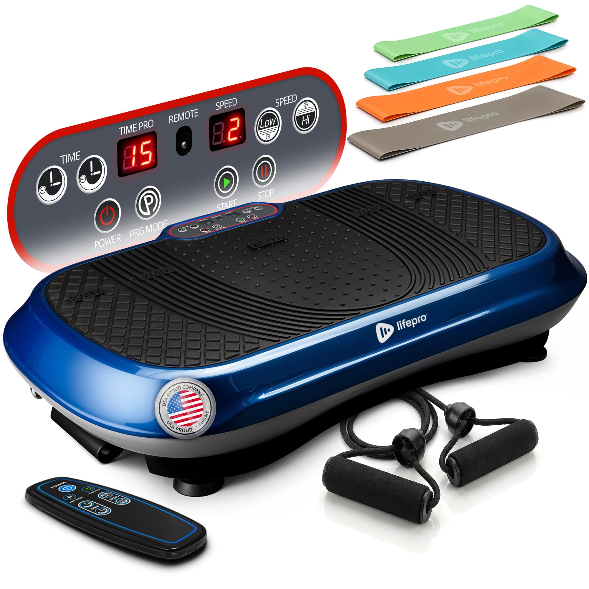 Photo 1 of ***NOT ALL SETTING ARE FUNCTIONAL*** Lifepro Waver Vibration Plate Exercise Machine – High-Intensity Vibration Plate for Lymphatic Drainage – Full-Body Workout Vibrating Platform with Loop Bands – Fitness Equipment for Strength & Toning