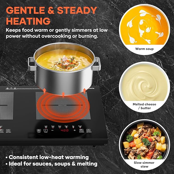 Estufa Vitrocerámica 2 Puestos 66.3x39.9x11.5 cm 1800W 110V miniatura 5