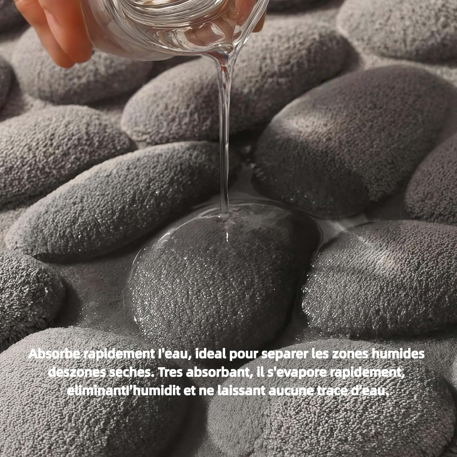 La Berge Le Tapis De Bain-Absorption Rapide et Design antidérapant-Très Absorbant (Bleu)