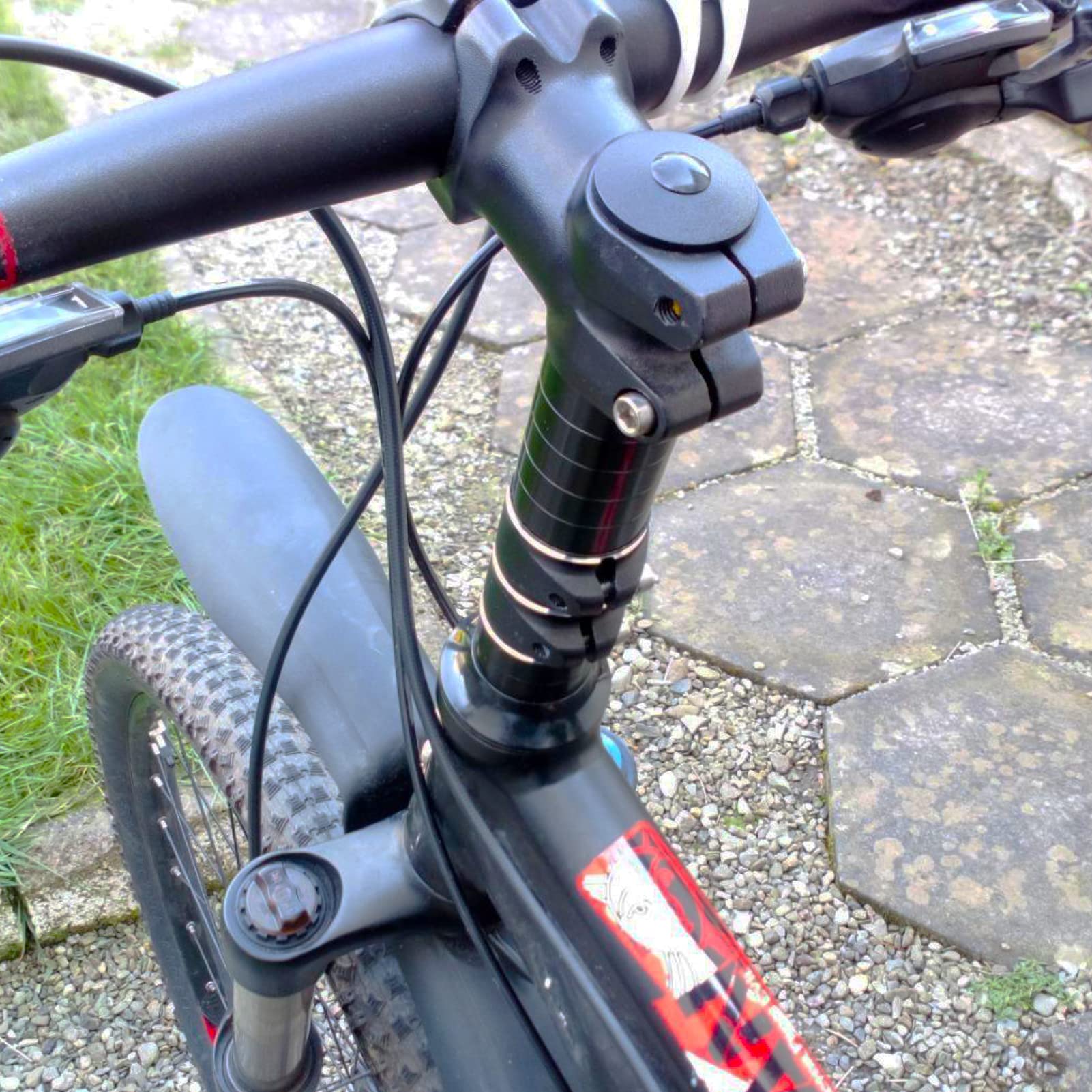 Azarxis Przedłużacz kierownicy ze stopu aluminium, regulowany adapter do roweru górskiego, szosowego, toru, MTB, BMX, DH, Fixie