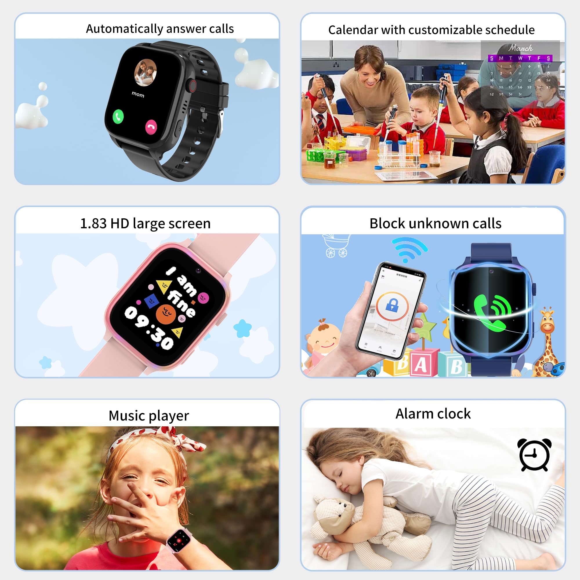 4G Smartwatch Niño con Localización en Tiempo Real y Modo Escolar WiFi