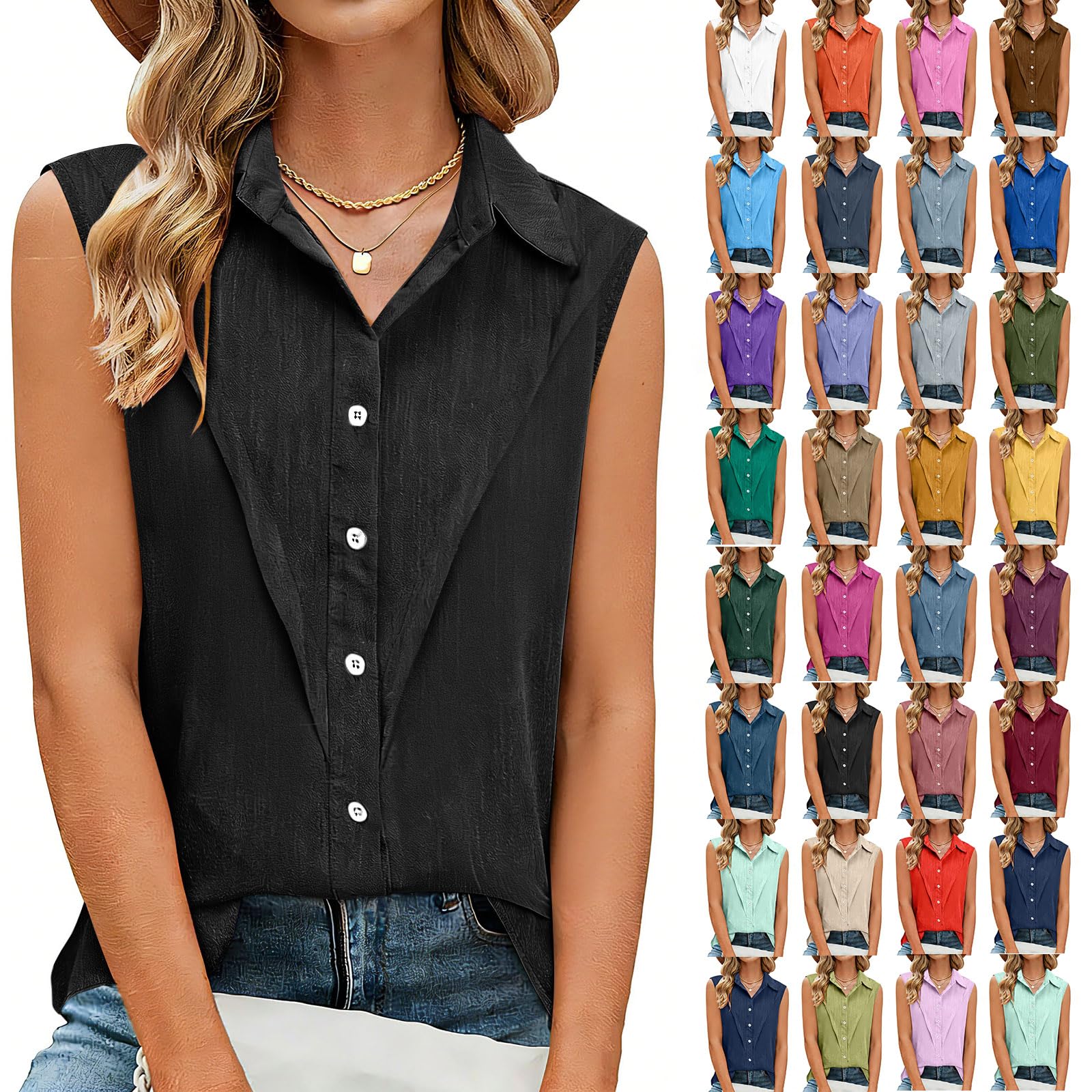 Damen Tank Top,Sommer T Shirt Ärmellos Baumwolle Leinen Tanktops V-Ausschnitt Shirts Basic Oberteile Locker Geschnitten Blusentop Lässige Boho Leinenbluse Damen Große Größen Tunika Top