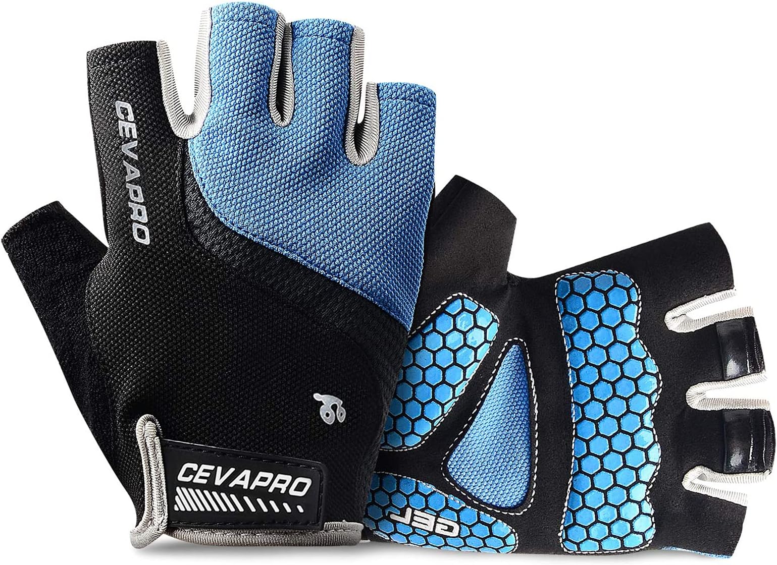 Cycling Gloves Bike Gloves for Men/Women, MTB Gloves with 5MM SBR Pad Shock-Absorbing, Anti-Slip & Breathable Fingerless Gloves, Biking Gloves for Mountain Bicycle, Riding, Gym, Running