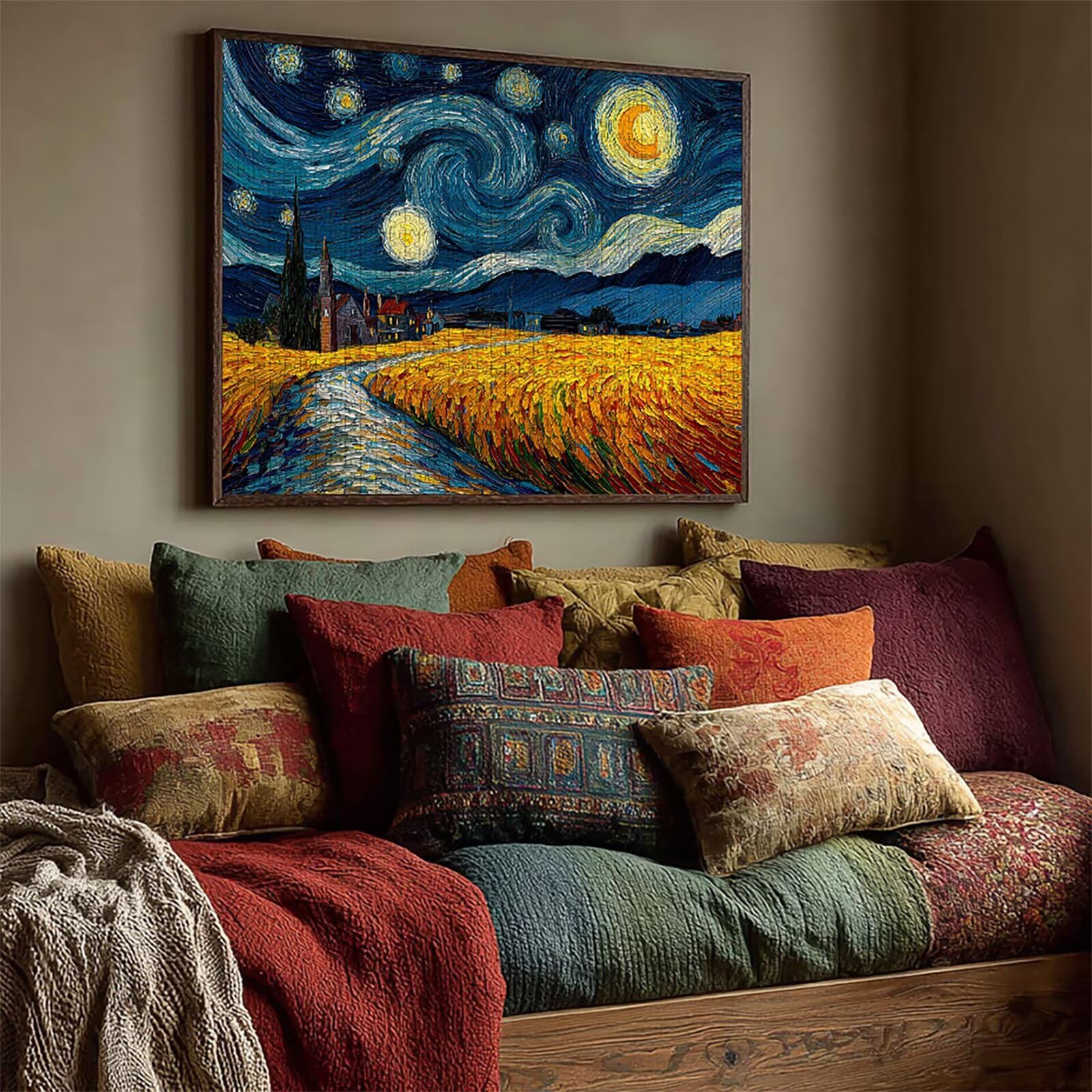 Puzzle Arte con Scatola Cottagea, Cielo Stellato Puzzle Legno 5000 Pezzi Adulti 156x105cm, Attività di Intrattenimento ad Alta Difficoltà, DIY Classici Gioco, Jigsaw Per Tutta La Famiglia, O-6319