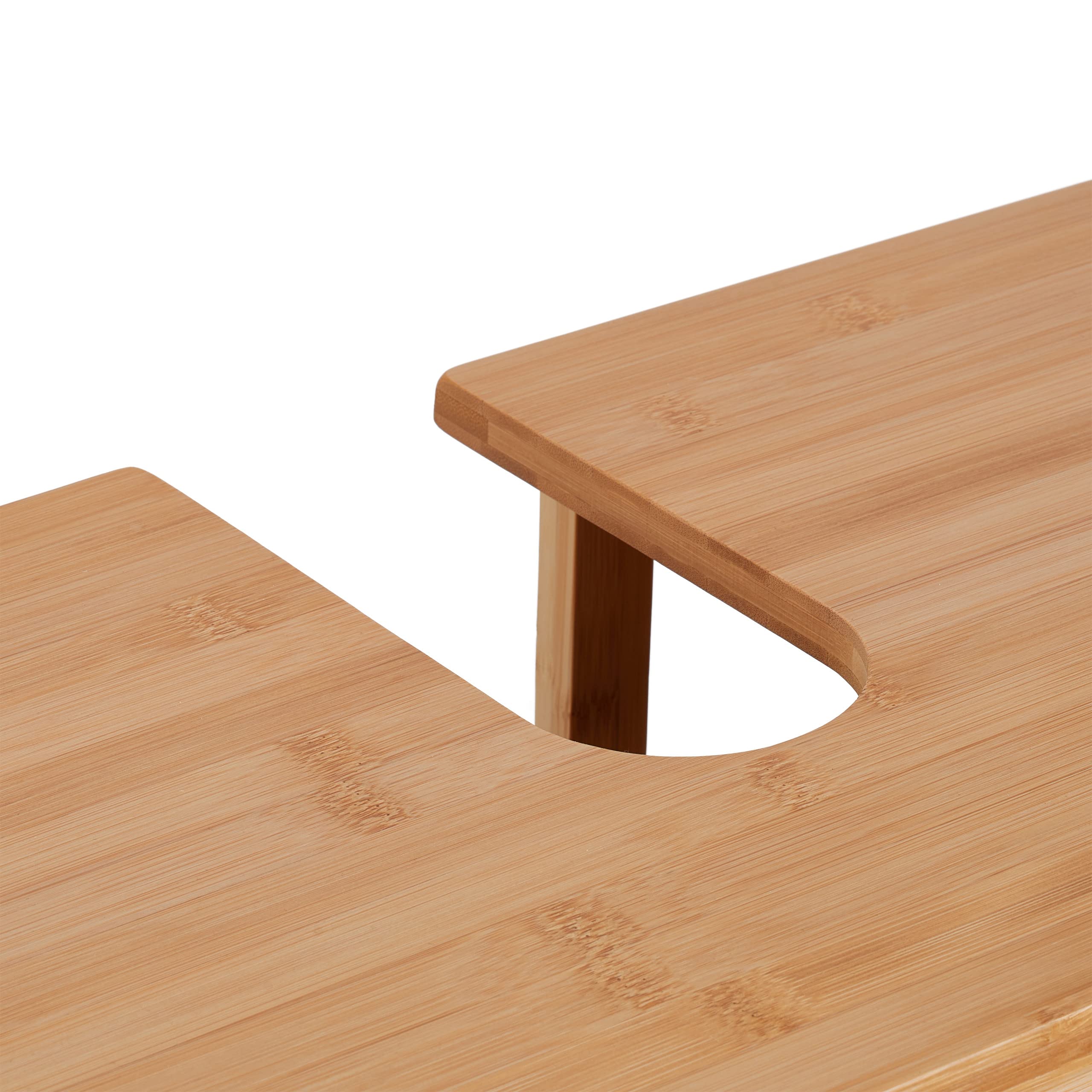 Relaxdays Mobiletto Sottolavabo, Armadietto per Lavandino, Ante con Chiusura Magnetica, bambù, HLP 61x66x30 cm, Naturale
