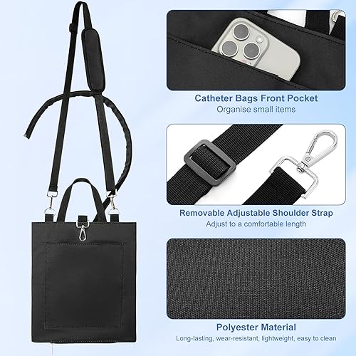 Miniatura 5 de Rhino Valley Foley - Funda para bolsa de catéter con correa ajustable y cubierta de tubo, soporte para bolsa de nefrostomía con bolsillo de