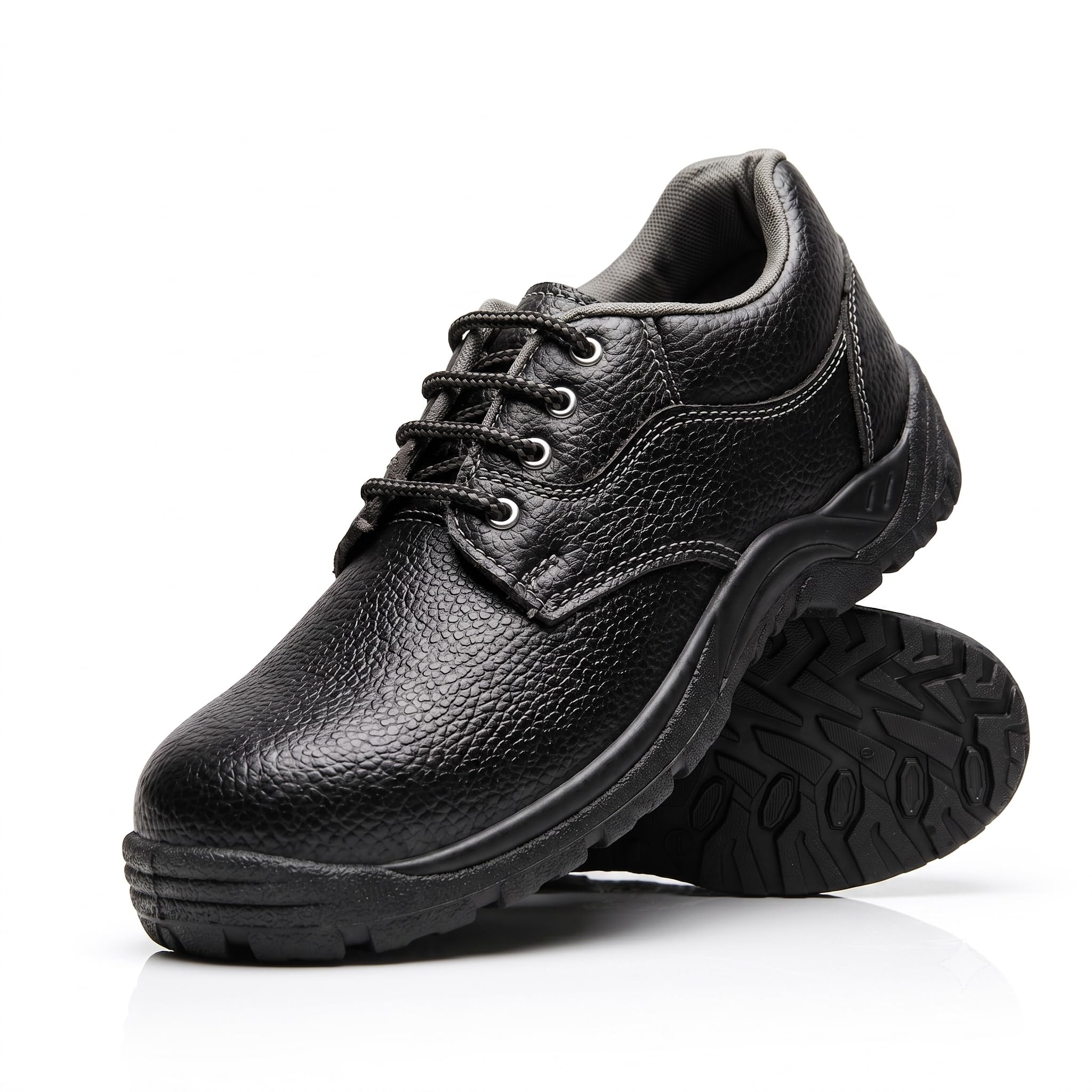 Shyam Steel Steel Toe Safety Shoes for Men Heavy Duty Industrial Construction Work Boots Anti Slip PVC Sole & Puncture Resistant Protective Footwear Durable Lightweight Breathable Industrial Shoes-image-15
