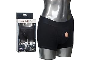 CalExotics Packer Gear Black Boxer Brief Harness: Strap On Underwear Harness for Couples