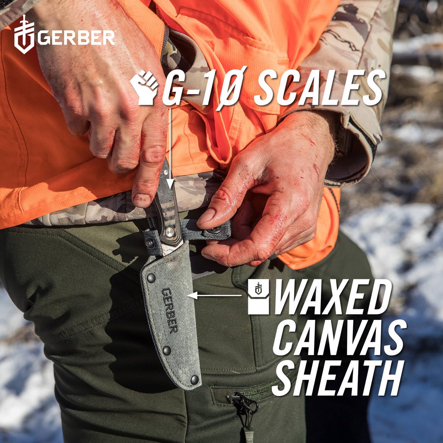 Gerber Coltello da sopravvivenza con fodero, Downwind Caper, Lunghezza lama: 8,8 cm, G10/7Cr17MoV, Nero, 30-001820