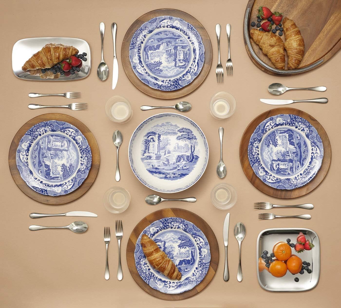  | Spode Blue Italian Dinner Plates - Set of 4 (10.5 inch Dinner Plate): Dinnerware Sets