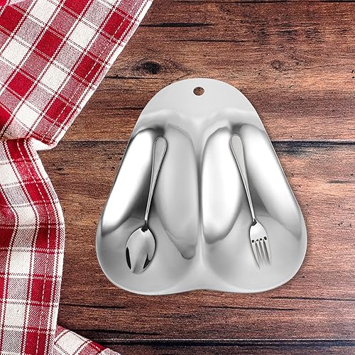 Miniatura 9 de DOITOOL Soporte para cuchara doble de acero inoxidable, soporte grande para cucharón de sopa de pátula, soporte para cuchara para cocina