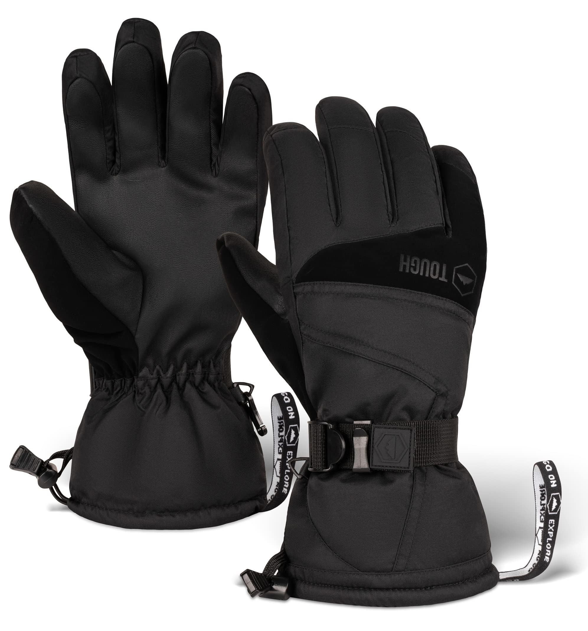 Tough OutdoorsSnow Gloves - Men's & Women's Waterproof Winter & Snowboarding Gloves