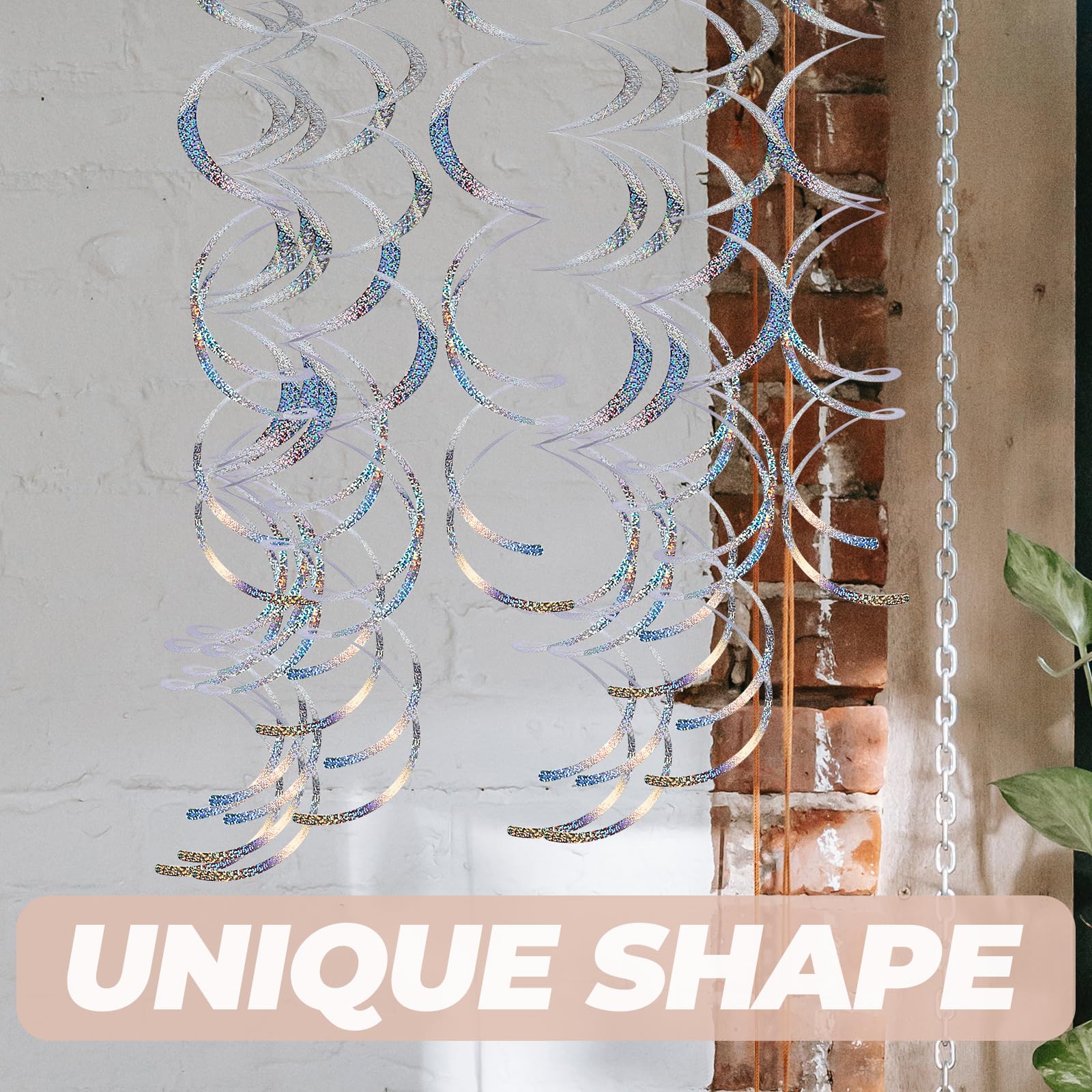 SERWOO 36pz Decorazioni Pendenti a Spirale Oro Ghirlande Appese Plastica Appendere per Soffitto Festa Compleanno Matrimonio Valentino