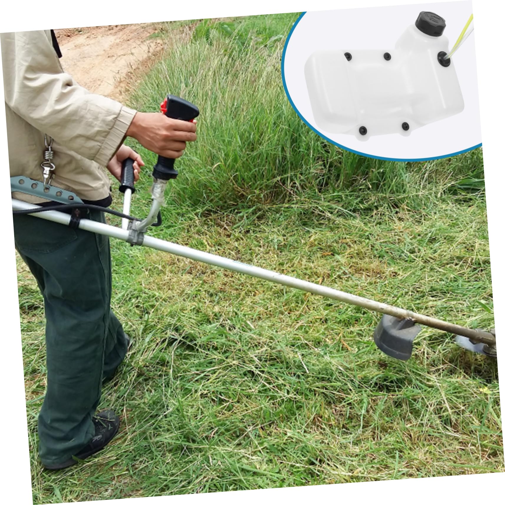 Depósito De Combustible Para Desbrozadora 40-5Bl Tanque De Recambio Fácil De Instalar Para Cortasetos Y Cortacésped Accesorio De Jardín Y Agricultura 9.64X5.70X2.75In