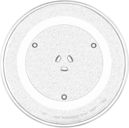 Beaquicy - Bandeja de vidrio para plato giratorio de microondas de 14 18 pulgadas, repuesto de placa de microondas de 14 18 pulgadas para microondas