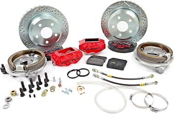 4302390R-BKCZ Brake System 12" Rear SS4 9 Bolt with Park Brake Red 82-92 GM F Body, 1 Pack