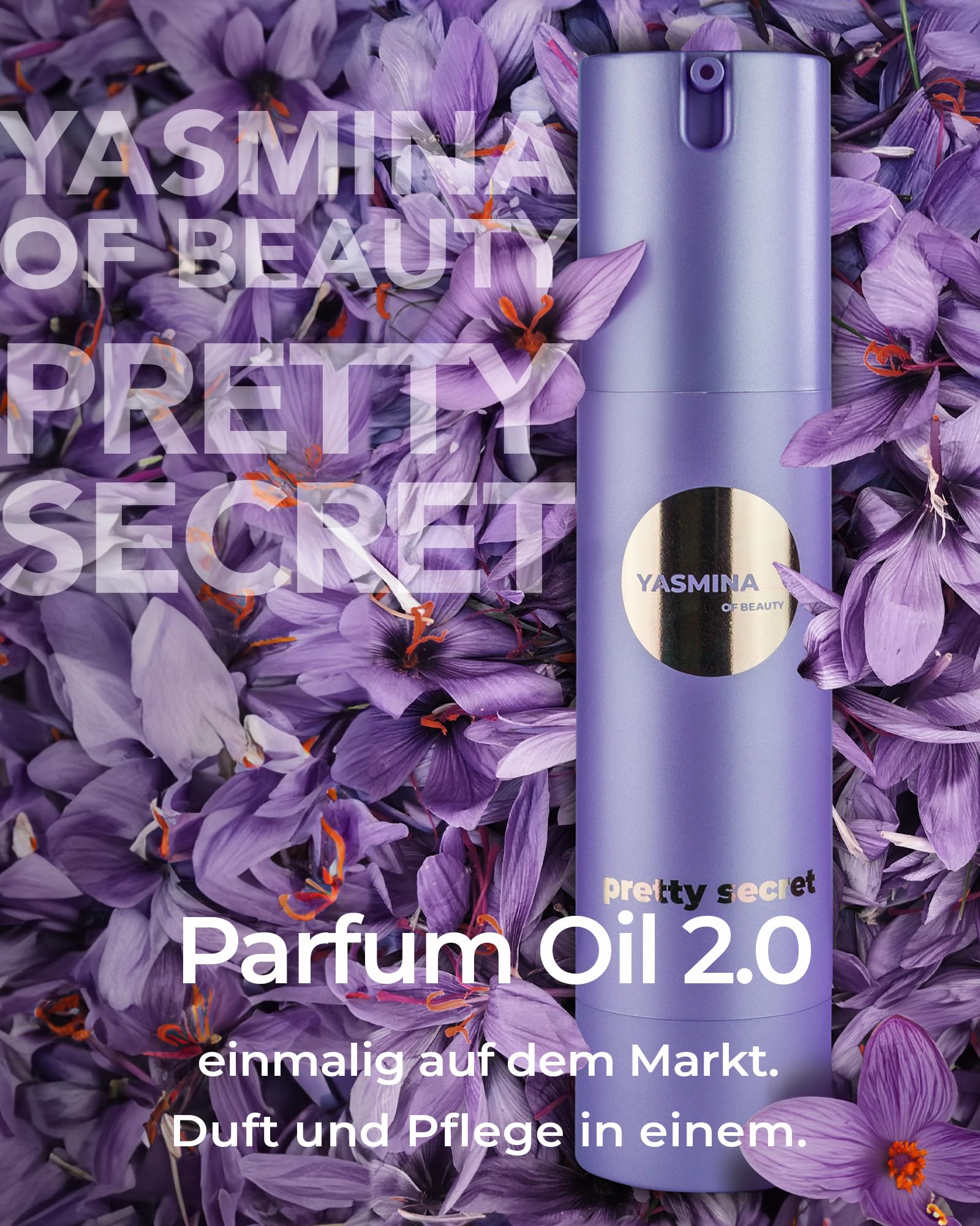 Pretty Secret Parfum Oil dla kobiet – perfumy damskie – intensywny i elegancki kwiatowy zapach – 100% bezalkoholowe – pielęgnujące olejki eteryczne