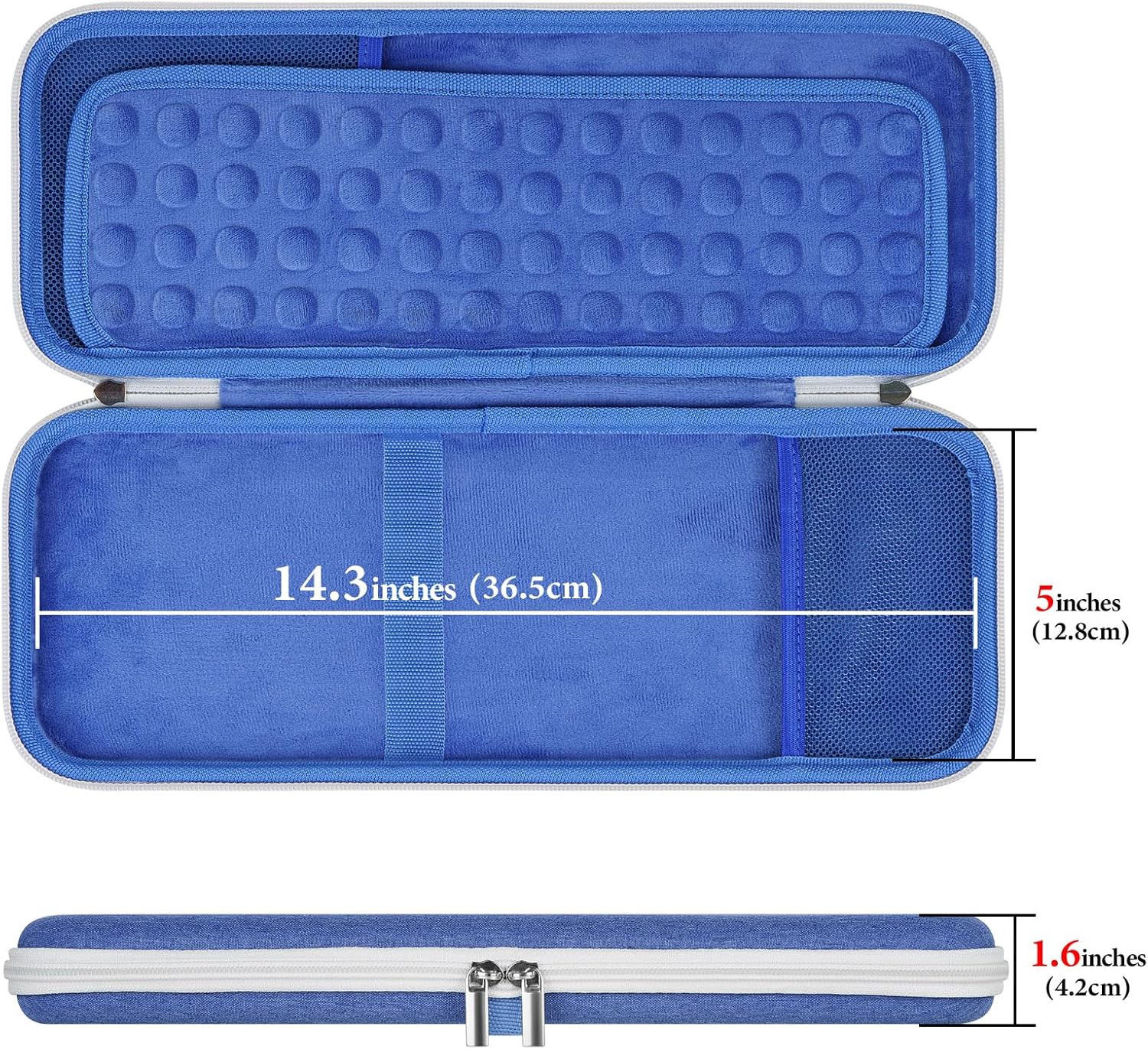 GEEKRIA Hard Case Compatible with Pebble 2 Combo, Logitech K380/k380s Keyboard +M350/M350s Mouse, Protective Travel Bag for Keyboard and Pebble Mouse Combo (Blueberry) - Image 4