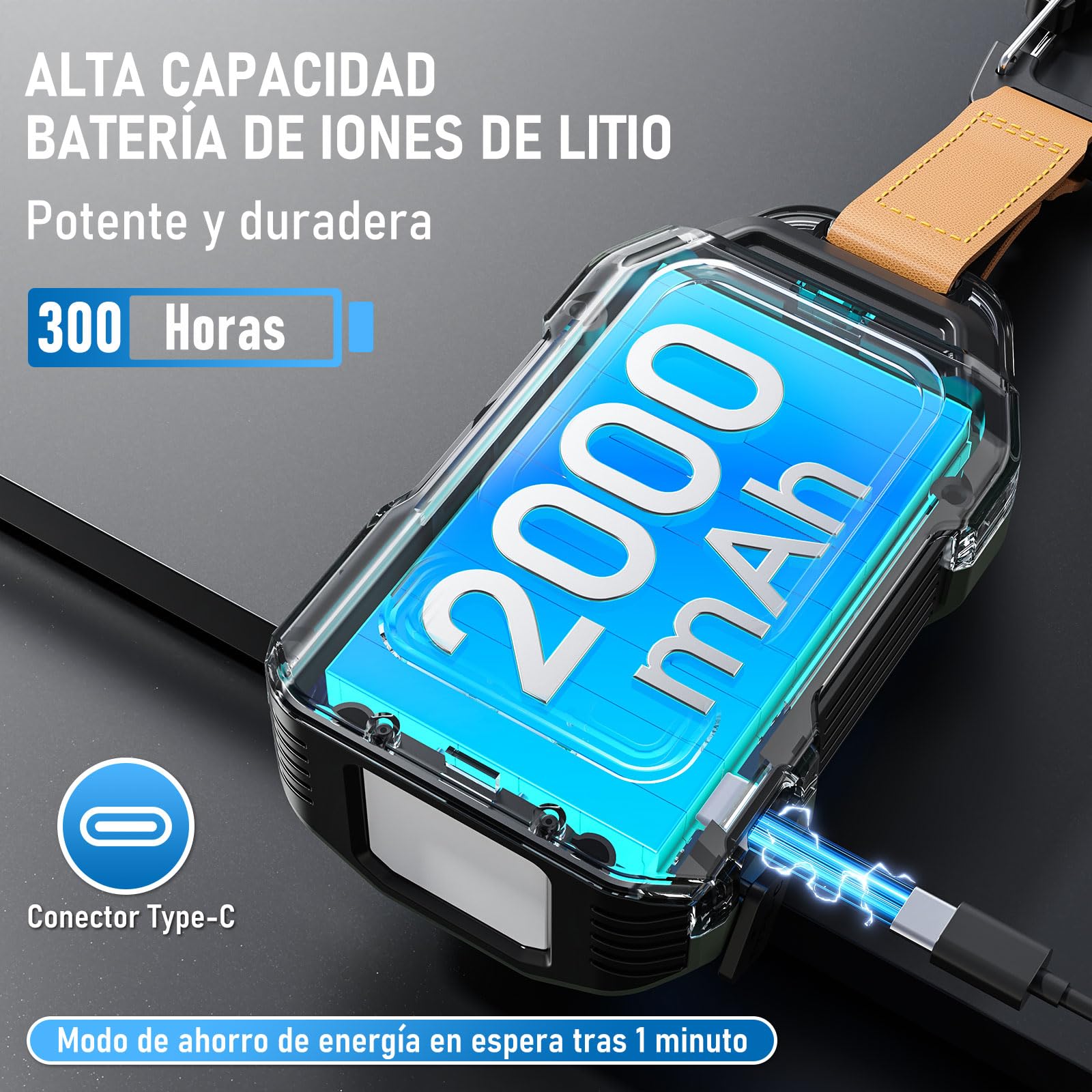 Detector de Monóxido de Carbono Portátil, 300 Horas de Autonomía, Medidor de Temperatura y Humedad, con función de Alarma y Linterna de Emergencia, Ideal para acampadas, Viajes, Coches y cocinas.