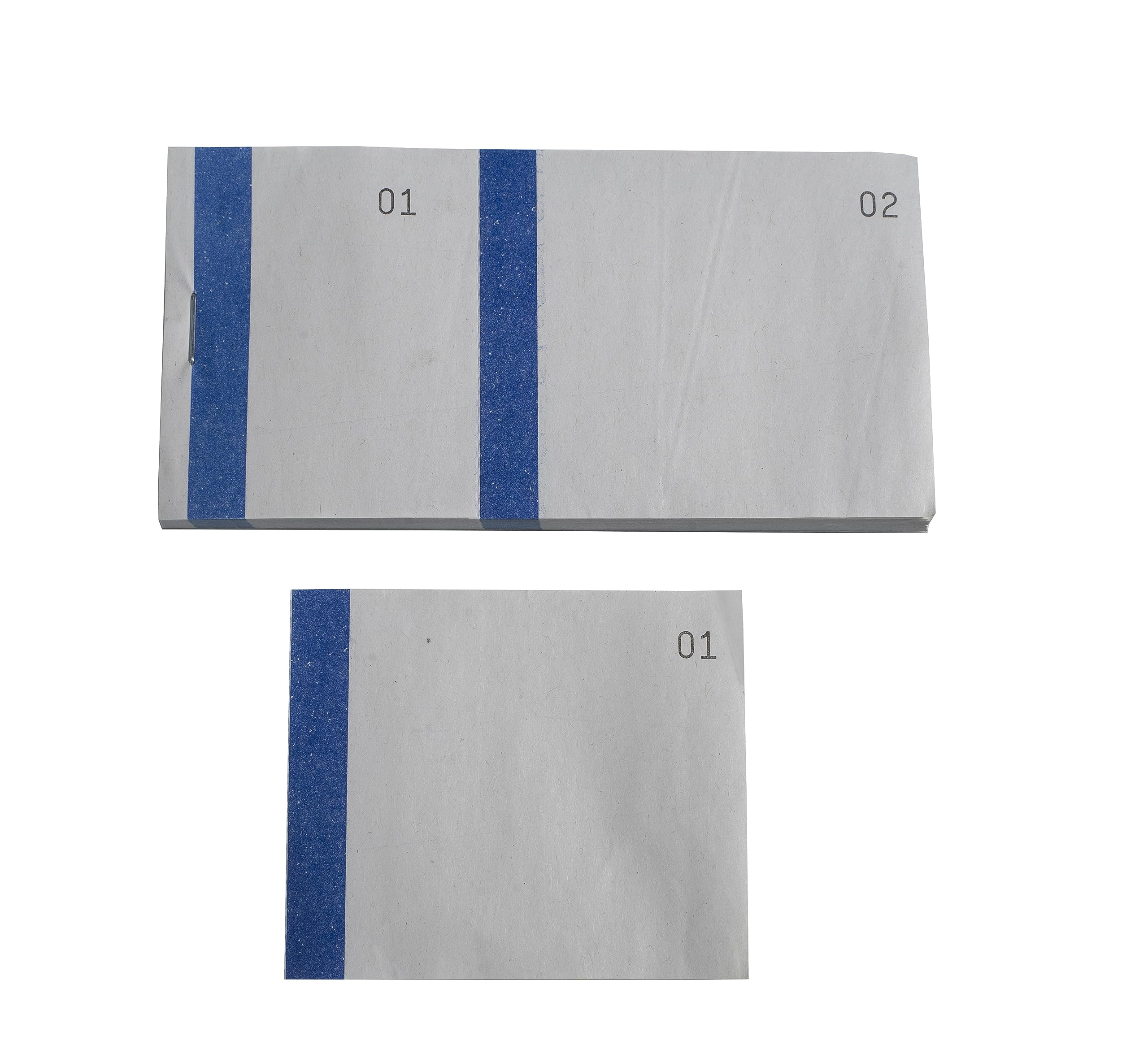 Exacompta - Ref. 96300E - Karton mit 100 Blöcken nummeriert von 1 bis 100-2 Coupons 1 abziehbar - für Kirme, Lotterie, Tombola - Format 6,6 x 13,5 cm - Farbstreifen - sortiert