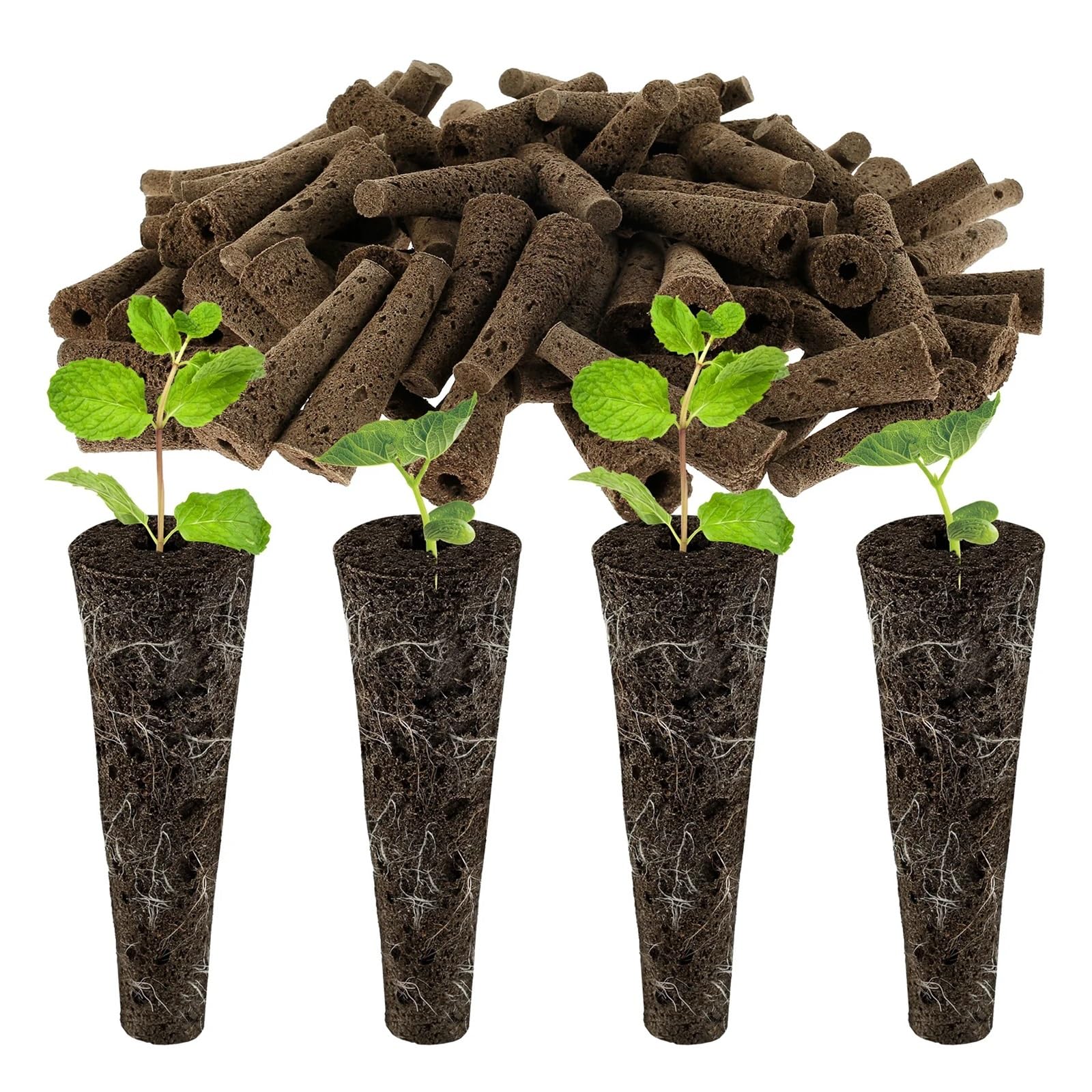 LPATEBCVU Grow Sponges 100 pcs Hydroponic Plant Grow Sponges Supplement Seeds Pods for Indoor Garden System Root Growth Water Cultivation Tool