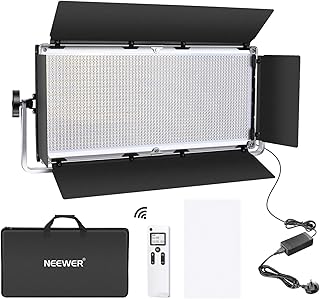 NEEWER Advanced 2.4G LED Video Light, Dimmable Bi-Color LED Panel with LCD Screen and 2.4G Wireless Remote for Studio Photography, Video Shoo